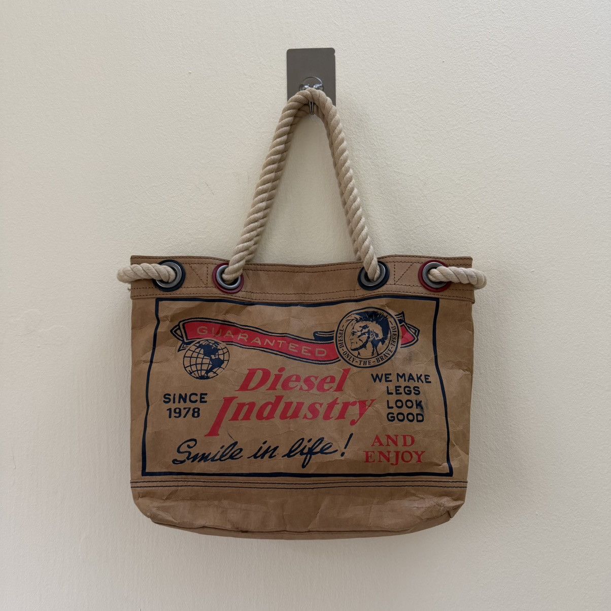 Diesel Vintage Thrashed Diesel Paper Tote Bag Size ONE SIZE - 1 Thumbnail