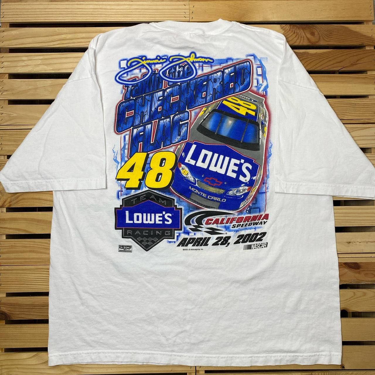 Other Vintage NASCAR x Jimmie Johnson White Racing Tee Size 2XL Size US XXL / EU 58 / 5 - 2 Thumbnail