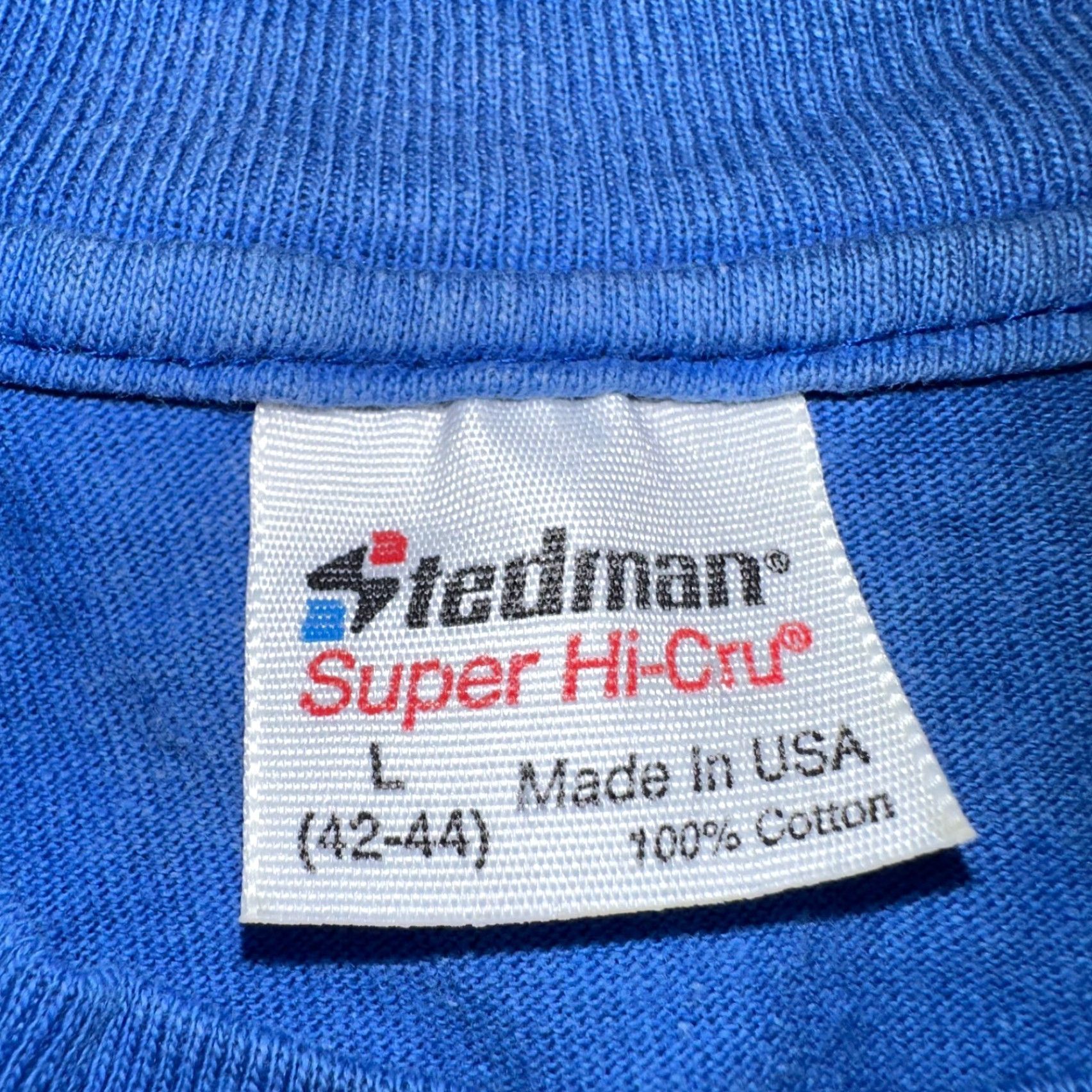 Vintage VINTAGE Maui 1988 Hawaii 80s T Shirt Blue Stedman Large 88 Crew Neck Short Sleeve White Men T-Shirt Casual Graphic Print 70s 80s 90s Size US L / EU 52-54 / 3 - 3 Thumbnail