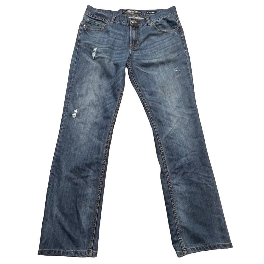 Seven 7 Seven 7 Jeans Mens Straight Jeans Denim Blue 34x34 Size US 34 / EU 50 - 1 Preview
