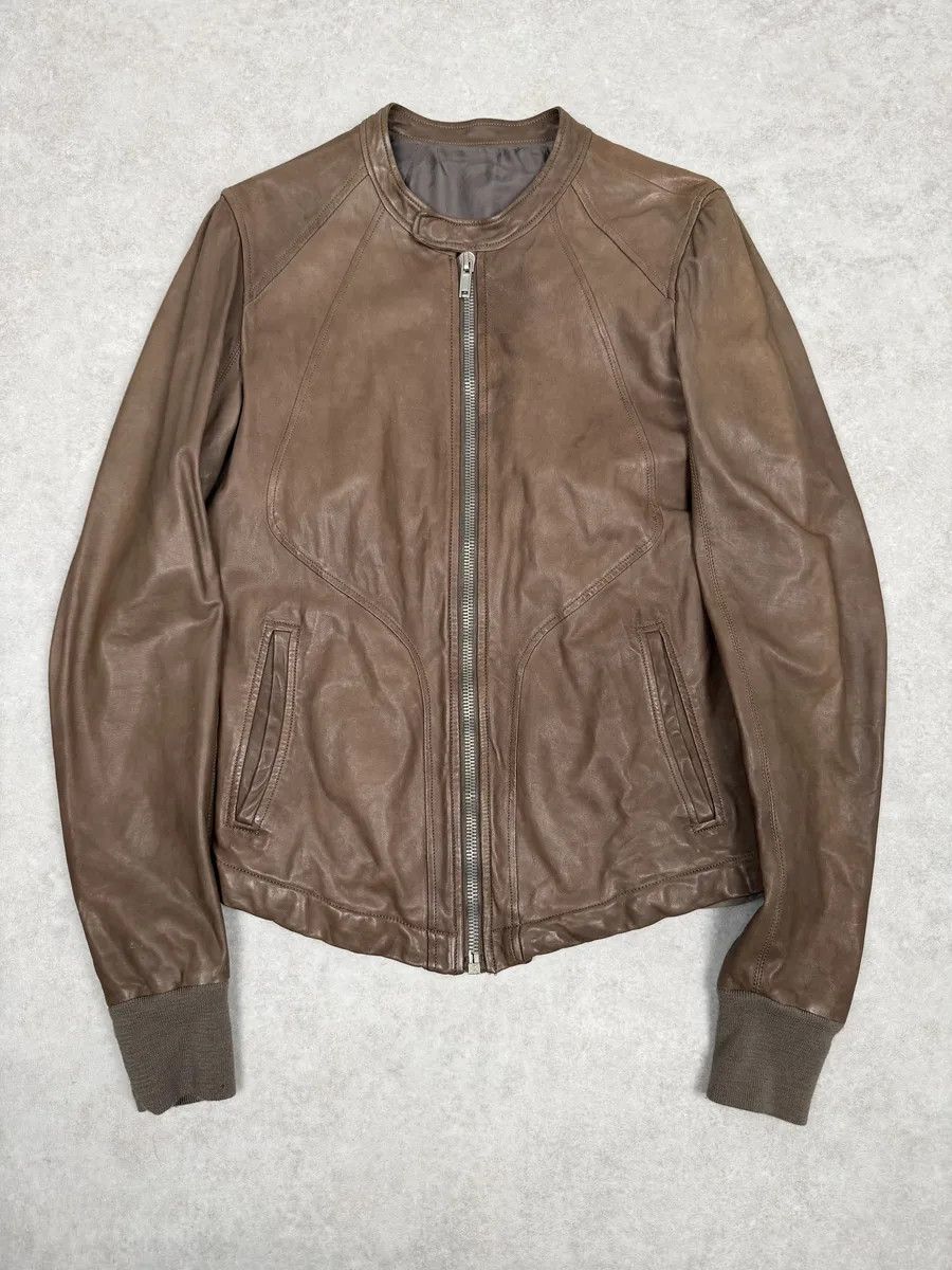 Rick Owens Rick Owens Camel Brown Avant-Garde Lamb Leather Jacket Size US S / EU 44-46 / 1 - 1 Thumbnail