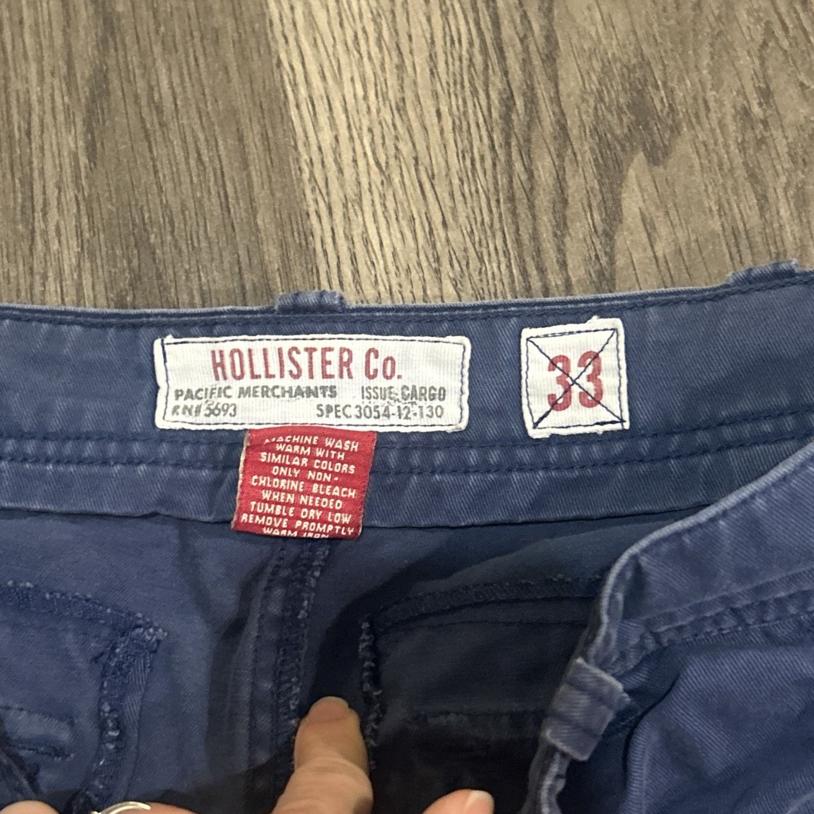 Hollister Men’s Hollister 33 Cargo Blue Pants Y2K Heavy Pants Size US 33 - 9 Thumbnail