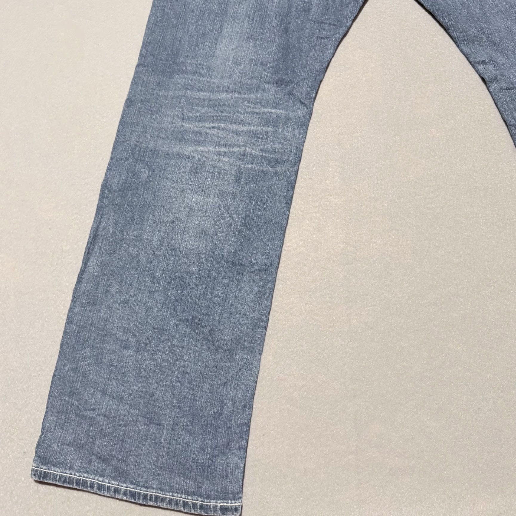 Vintage Buckle Big Star Jeans Men Blue Vintage Voyager Straight Stretch Distressed - 33 City Logo 5-Pocket Size US 33 - 7 Thumbnail
