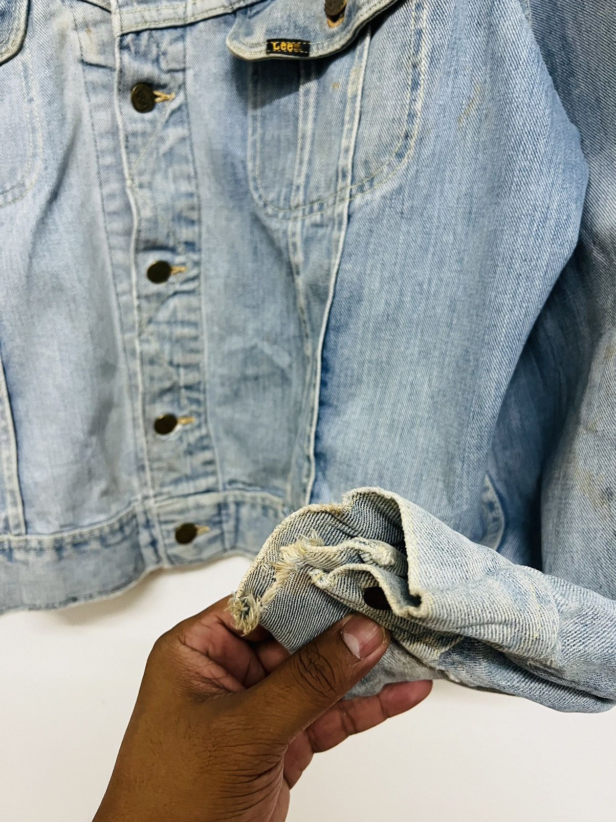 Lee × Vintage VINTAGE THRASHED LEE RIDER SANFORIZED UNION MADE JACKET Size US L / EU 52-54 / 3 - 8 Thumbnail
