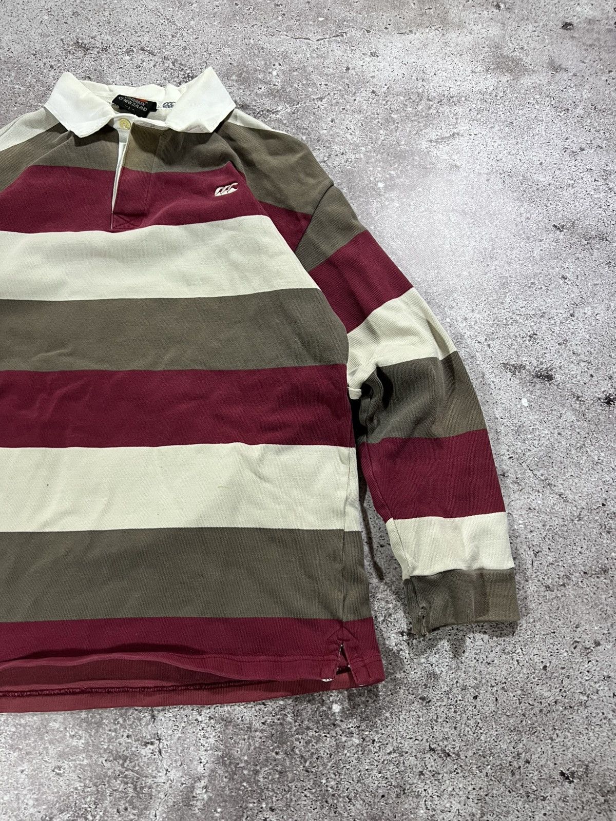 Canterbury of New Zealand Vintage Canterbury Rugby Shirt Distressed Striped Jersey Size US L / EU 52-54 / 3 - 7 Thumbnail