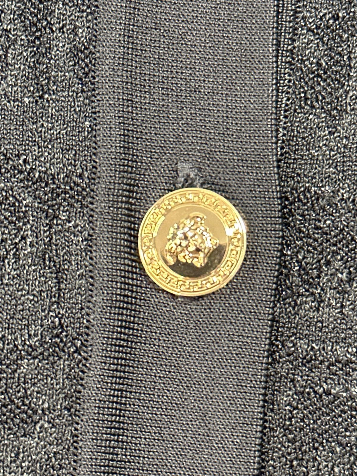 Versace New Authentic Runway Versace croc-jacquard cropped cardigan Size 3XL / US 20-22 - 13 Thumbnail