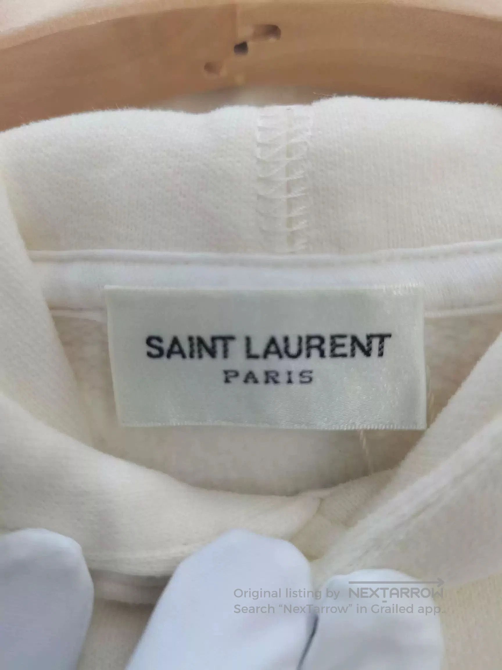 Saint Laurent Paris Saint Laurent Cream Hoodie XS. Size US XS / EU 42 / 0 - 3 Thumbnail