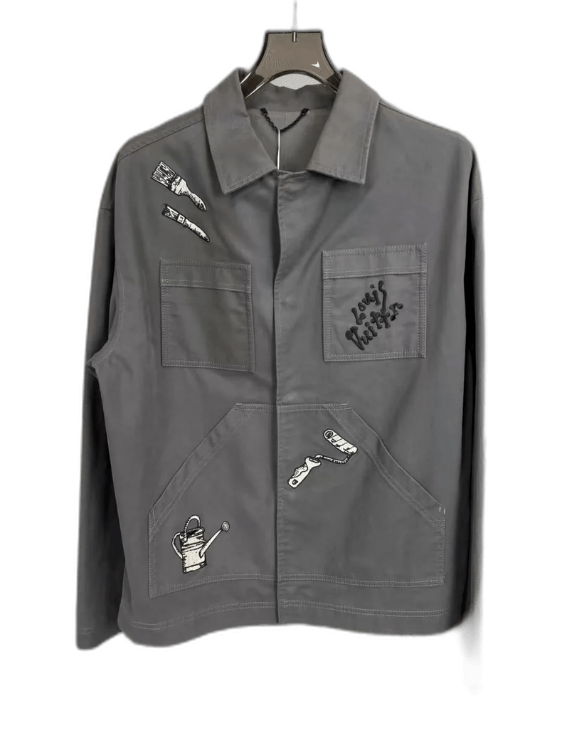 Louis Vuitton Louis Vuitton Gray Tool Series Work Jacket-yf Size US L / EU 52-54 / 3 - 1 Thumbnail