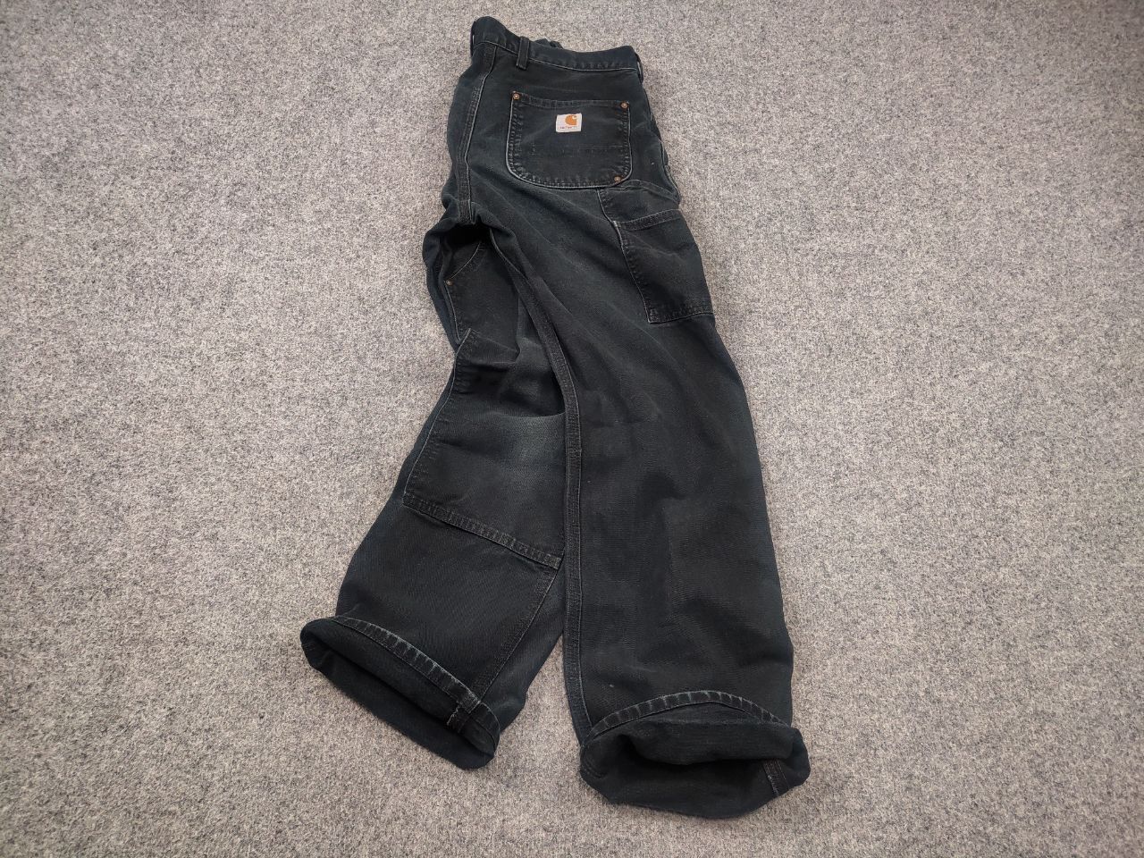 Carhartt Vintage 90s Carhartt double knee Crazy Faded Black Pants USA Size US 30 / EU 46 - 2 Thumbnail