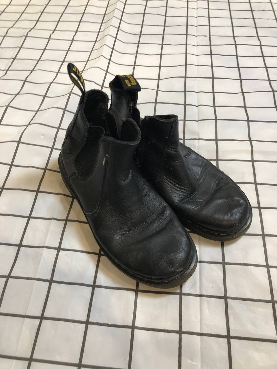 Dr. Martens Dr Martens Black Leather Zip Up Ankle Boots Size US 4 / IT 34 - 1 Thumbnail