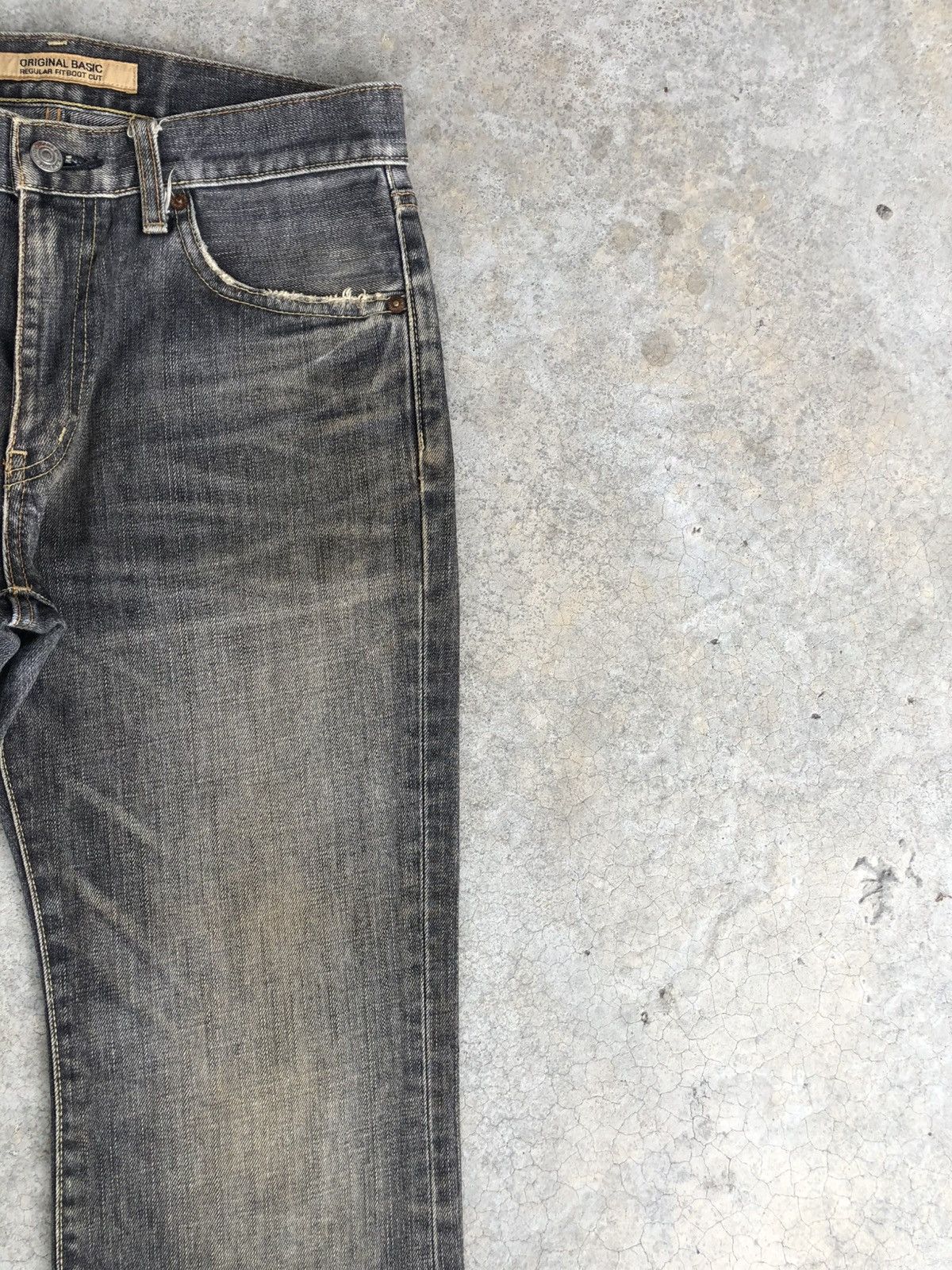 If Six Was Nine Japanese Uniqlo Flared Jeans Bootcut Distressed Denim Size US 30 / EU 46 - 5 Thumbnail