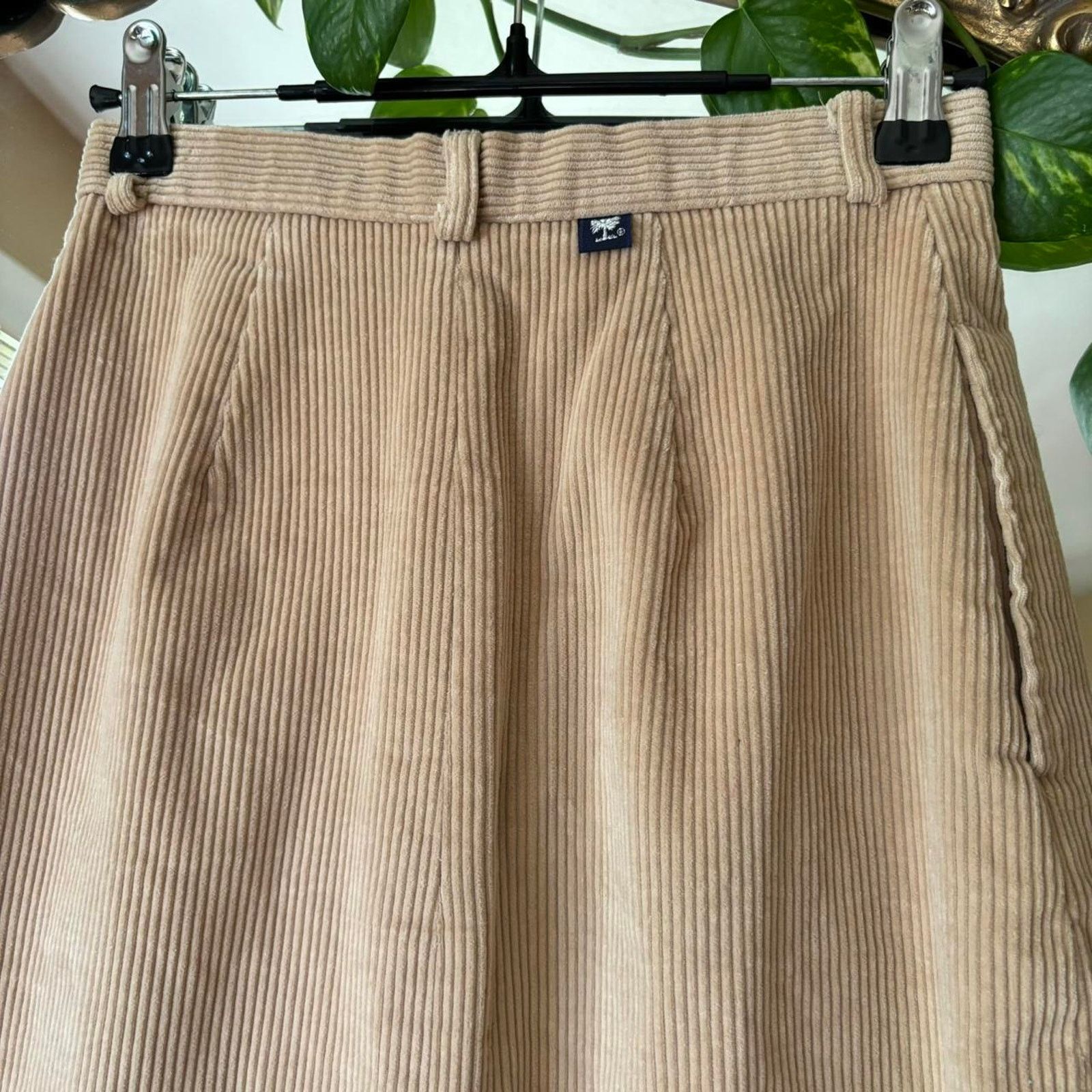 Vintage Vintage Palmetto’s Beige Corduroy Midi Skirt XXS Size 23" - 5 Thumbnail