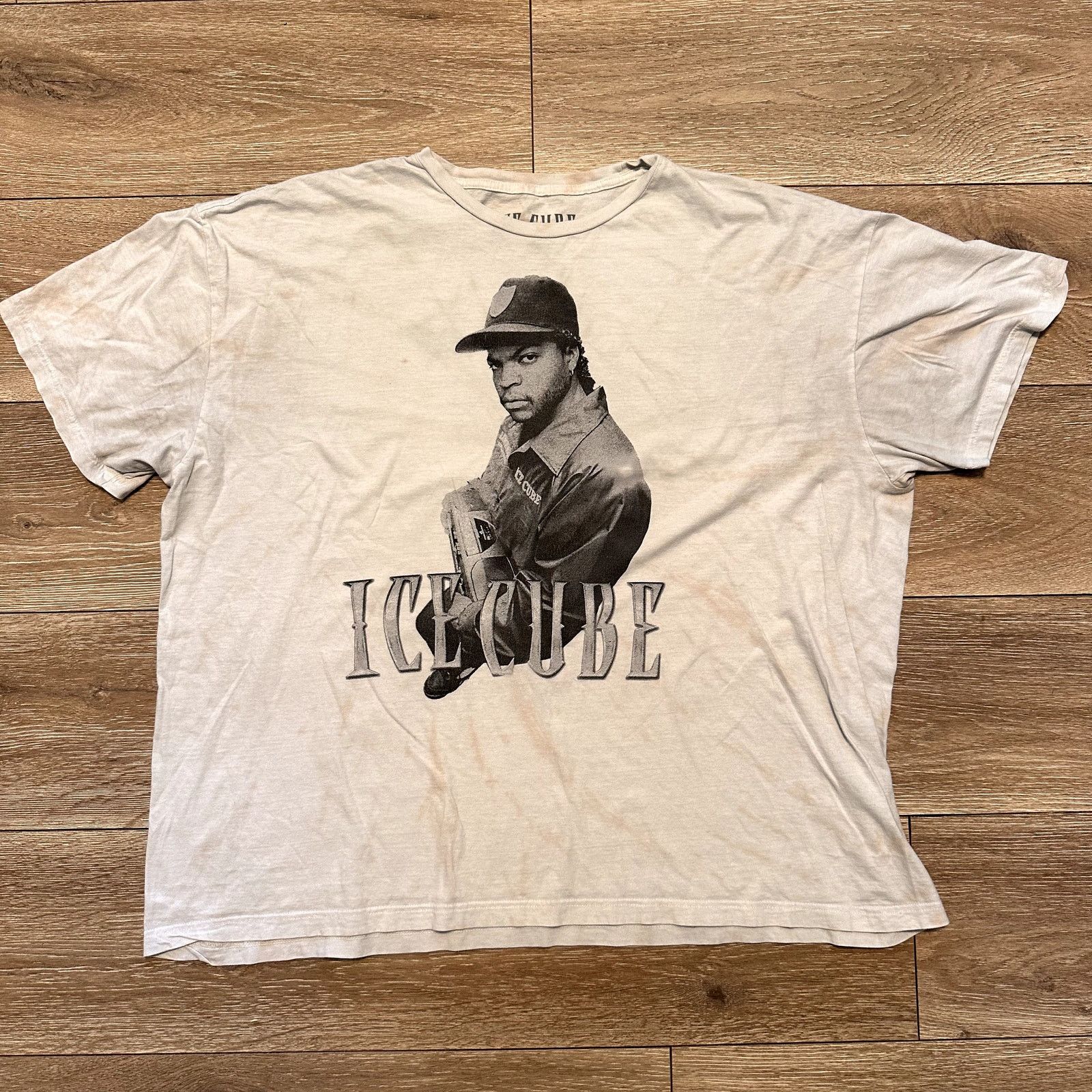 & Other Stories 2021 Ice Cube Thrashed faded Tie Dye White T-Shirt Size XL Size US XL / EU 56 / 4 - 1 Thumbnail