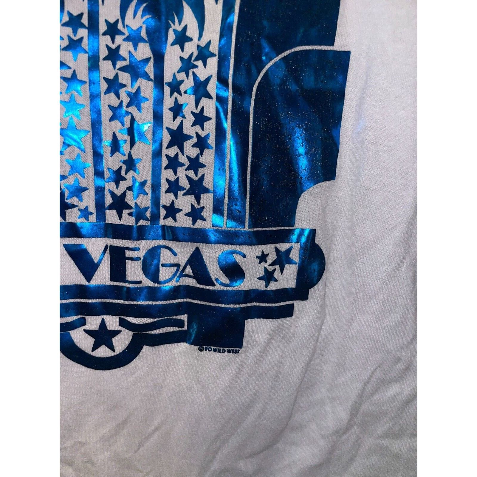 Jerzees Vintage Las Vegas Shirt Blue Casino Nevada White S Tee Size US S / EU 44-46 / 1 - 4 Thumbnail
