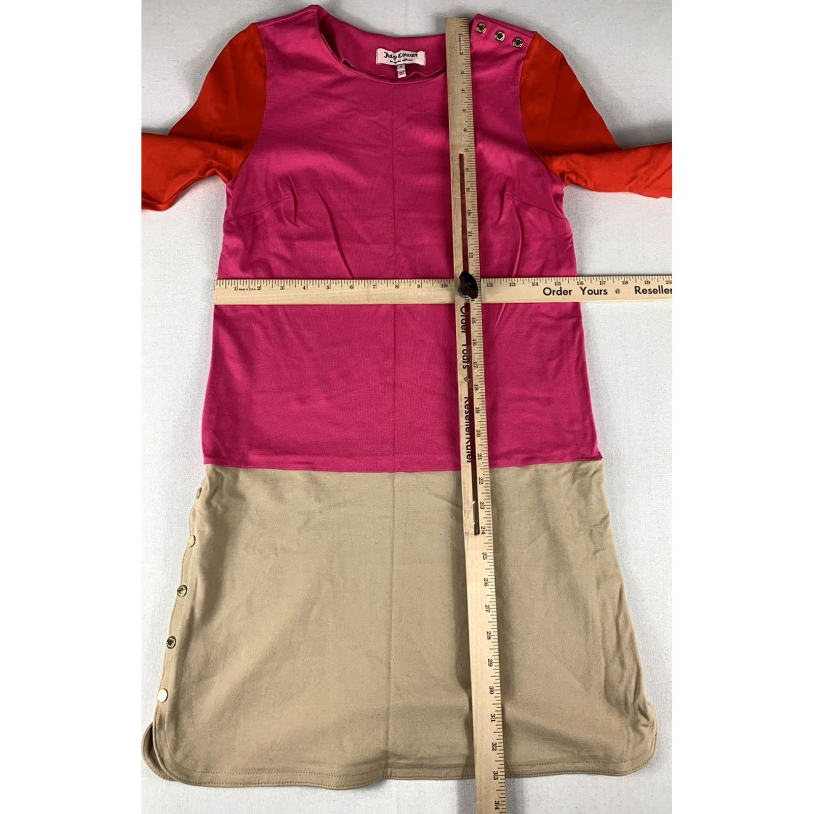 Juicy Couture Juicy Couture Dress Small Multicolor 3/4 Sleeve Color Block Pino Womens Size S / US 4 / IT 40 - 3 Thumbnail