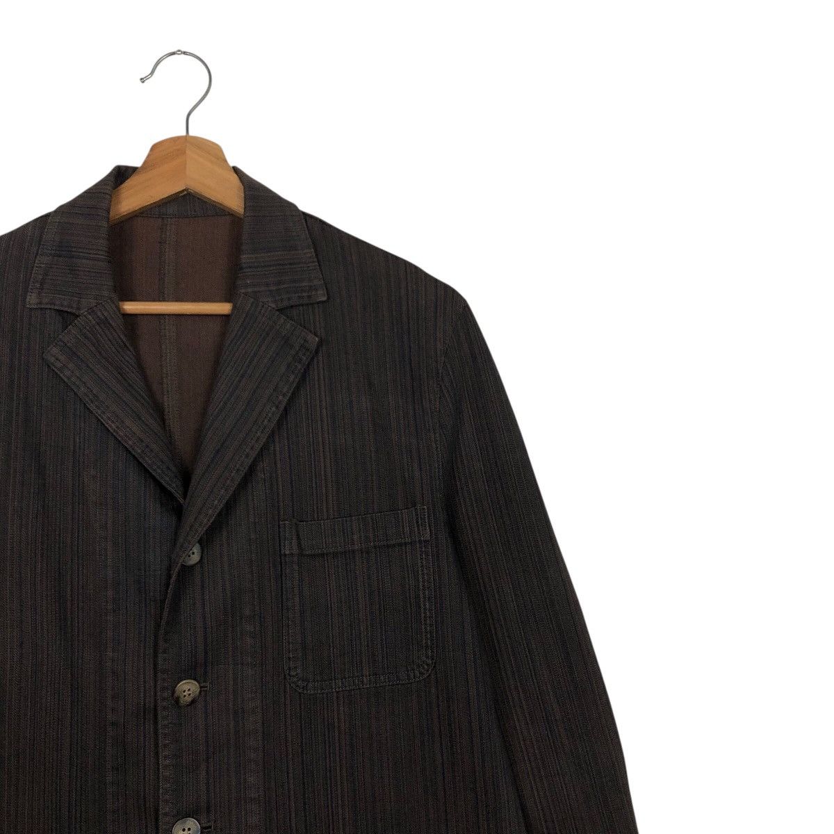 Issey Miyake 📌Vintage Hickory Chore Work Jacket Navy Blue Japan Made Size US M / EU 48-50 / 2 - 7 Thumbnail
