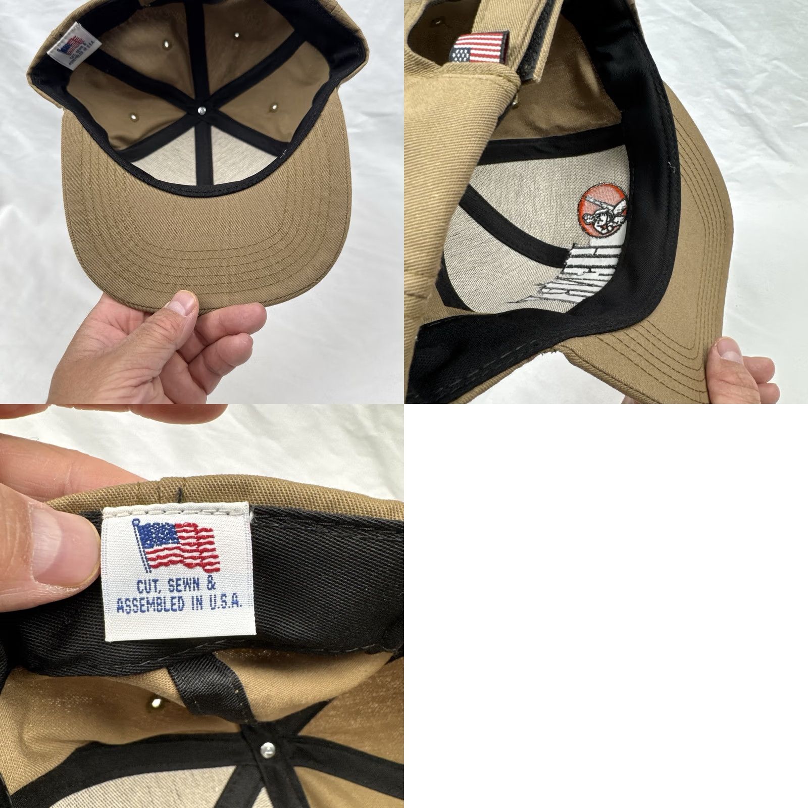 Vintage Henry Baseball Cap Hat Beige Tan Adjustable Strapback USA HenrY Repeating Arms Co Made In USA Hat Cap Tan Beige Adjustable Strap Size ONE SIZE - 8 Thumbnail