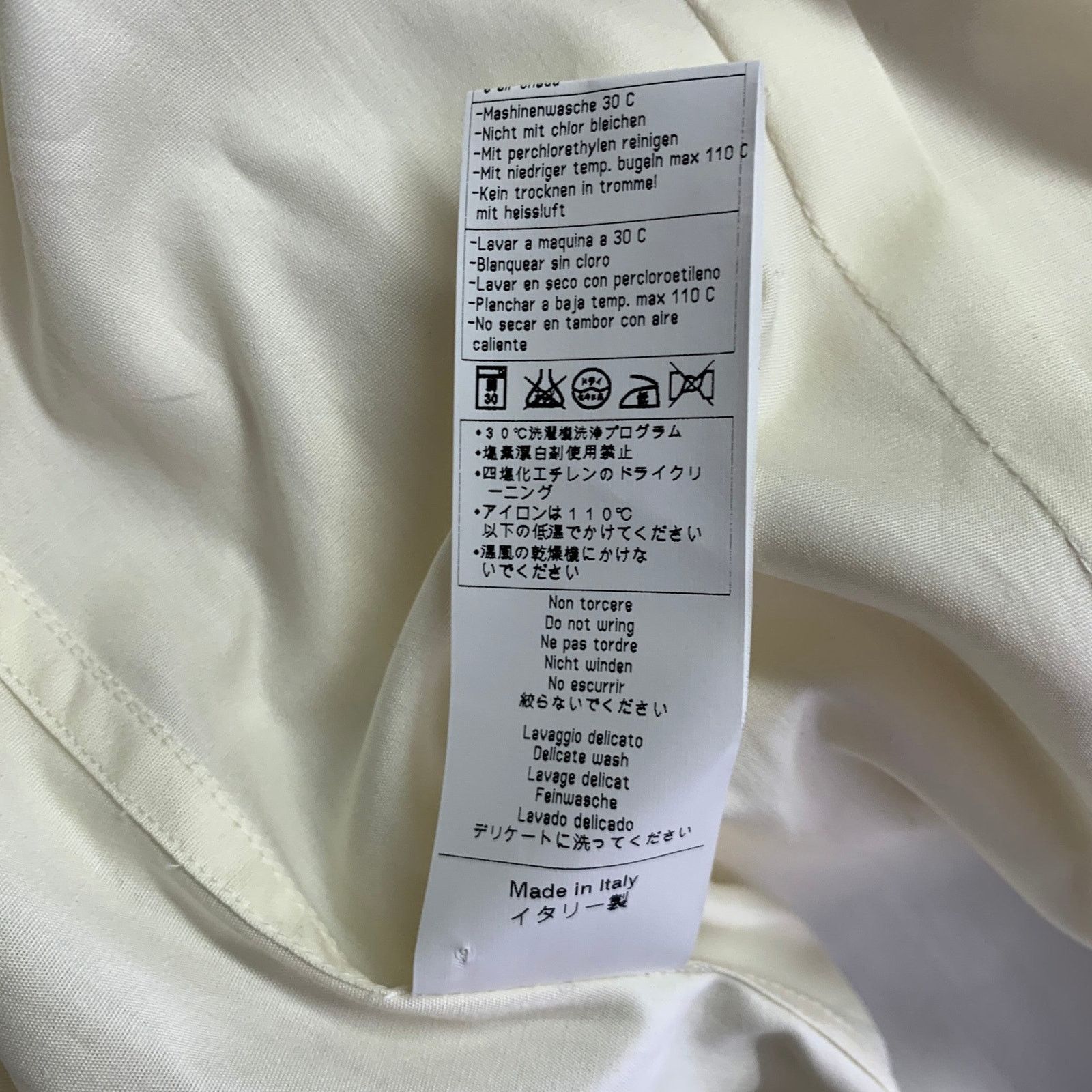 Tom Rebl TOM REBL L Beige Cotton Blend Button Up Long Sleeve Shirt Size US L / EU 52-54 / 3 - 8 Thumbnail