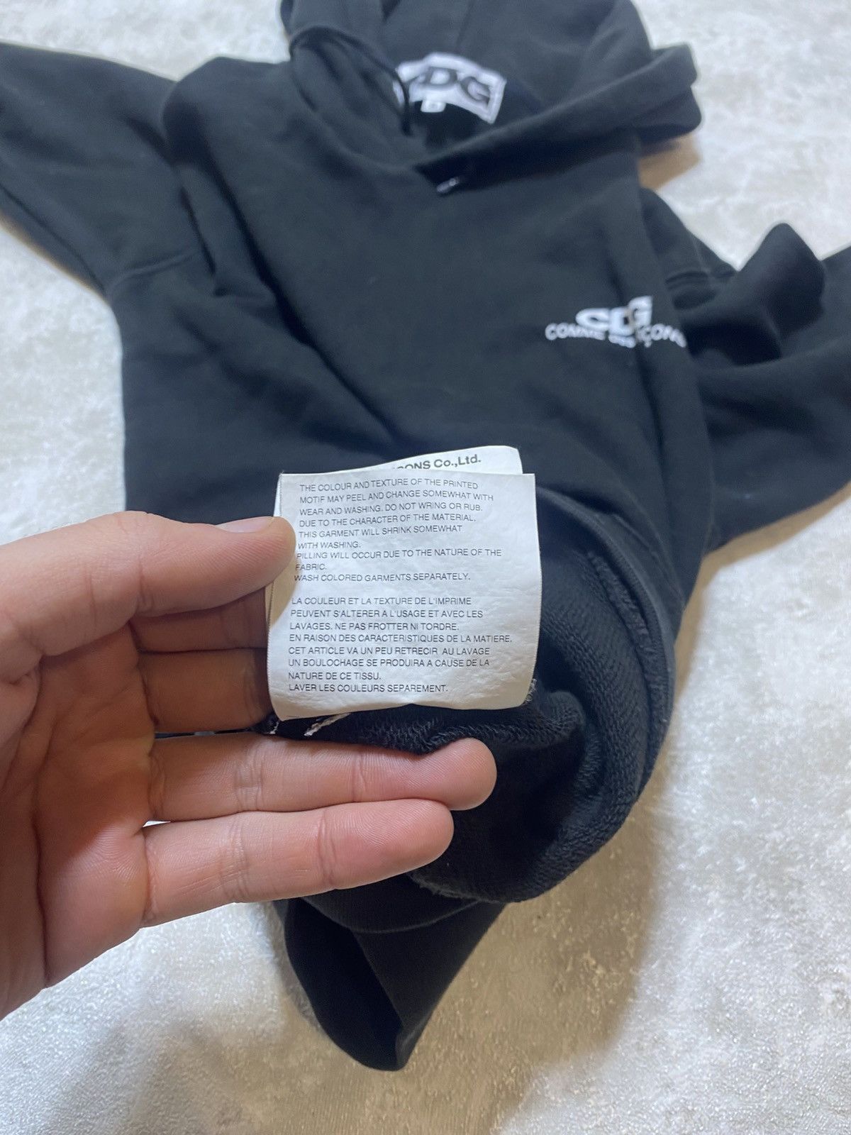 Comme des Garcons Hype Designer CDG Comme des Garçons Logo Black Hoodie Size US S / EU 44-46 / 1 - 6 Thumbnail