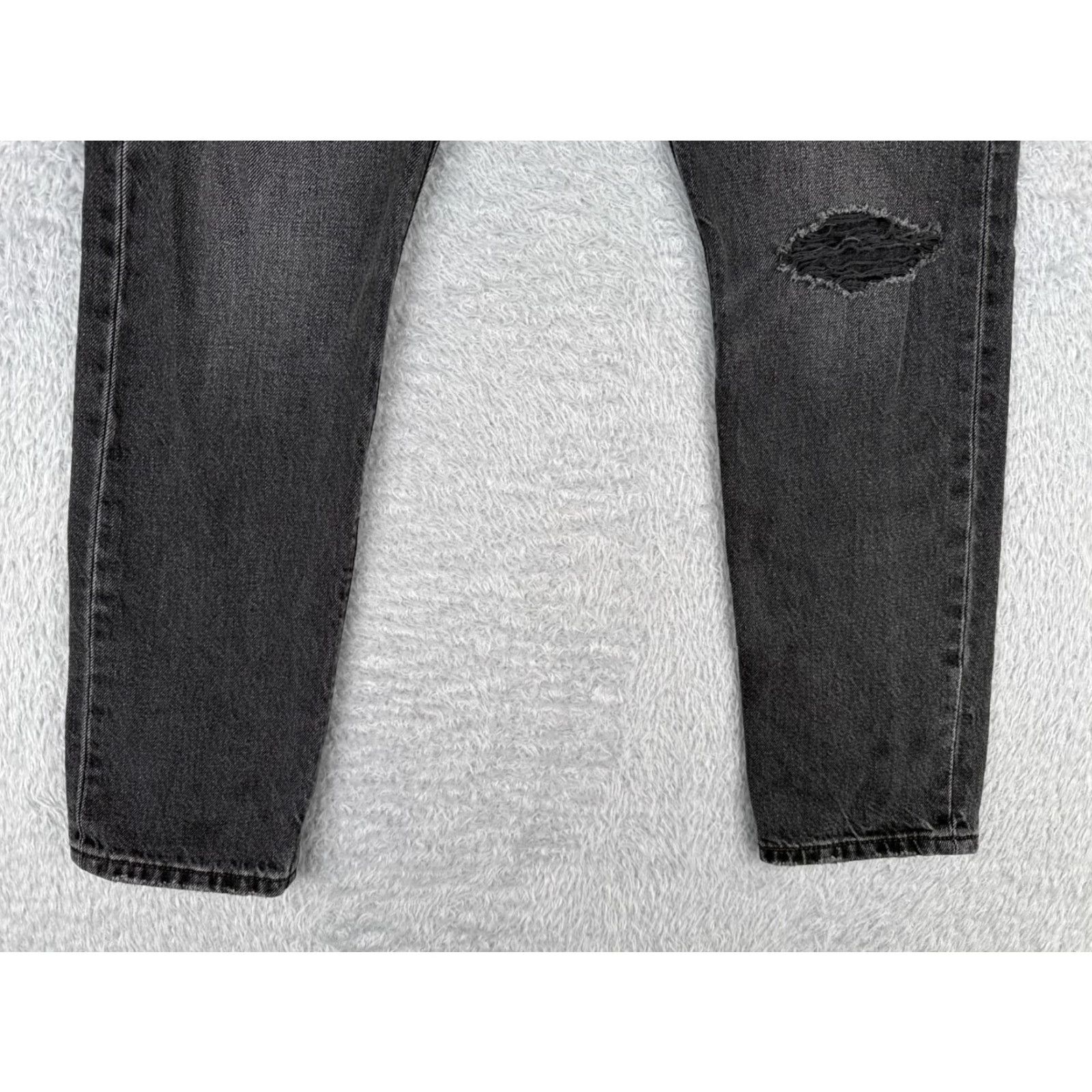 Levi's VINTAGE Levis Jeans Women 25 Black Denim 501 S Distressed Premium 26x25 Levi's 501 Series Mens Size 42" / US 20 - 2 Thumbnail