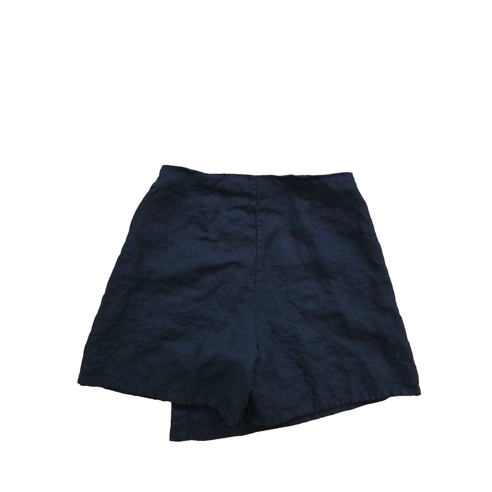 Jimmy Choo Jimmy Key Linen mini skirt-shorts buttons black L A001564 Size 34" / US 12 / IT 48 - 6 Thumbnail