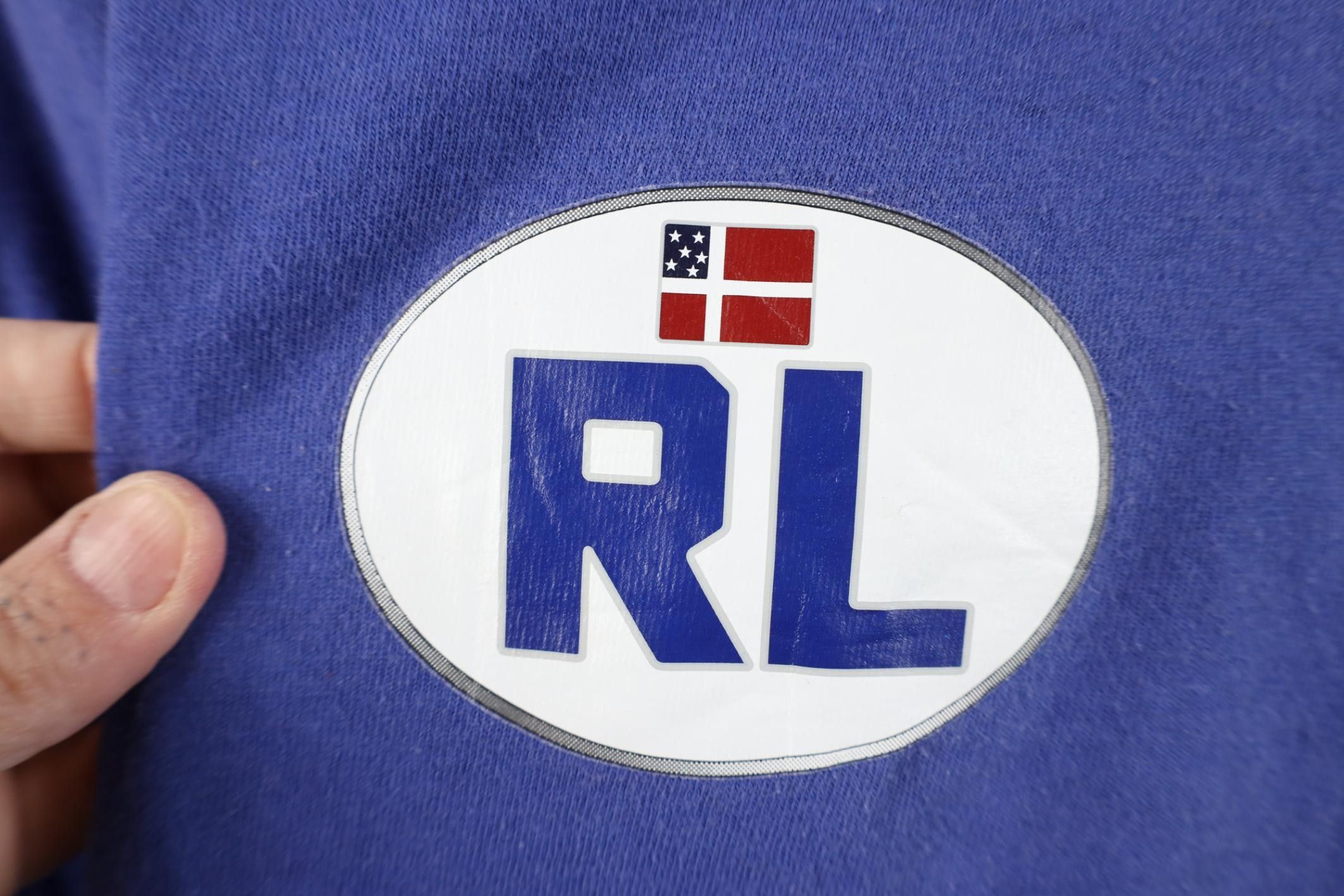 Polo Ralph Lauren Vintage 90s Ralph Lauren Center Logo T-Shirt Blue Cotton Size US XL / EU 56 / 4 - 5 Thumbnail