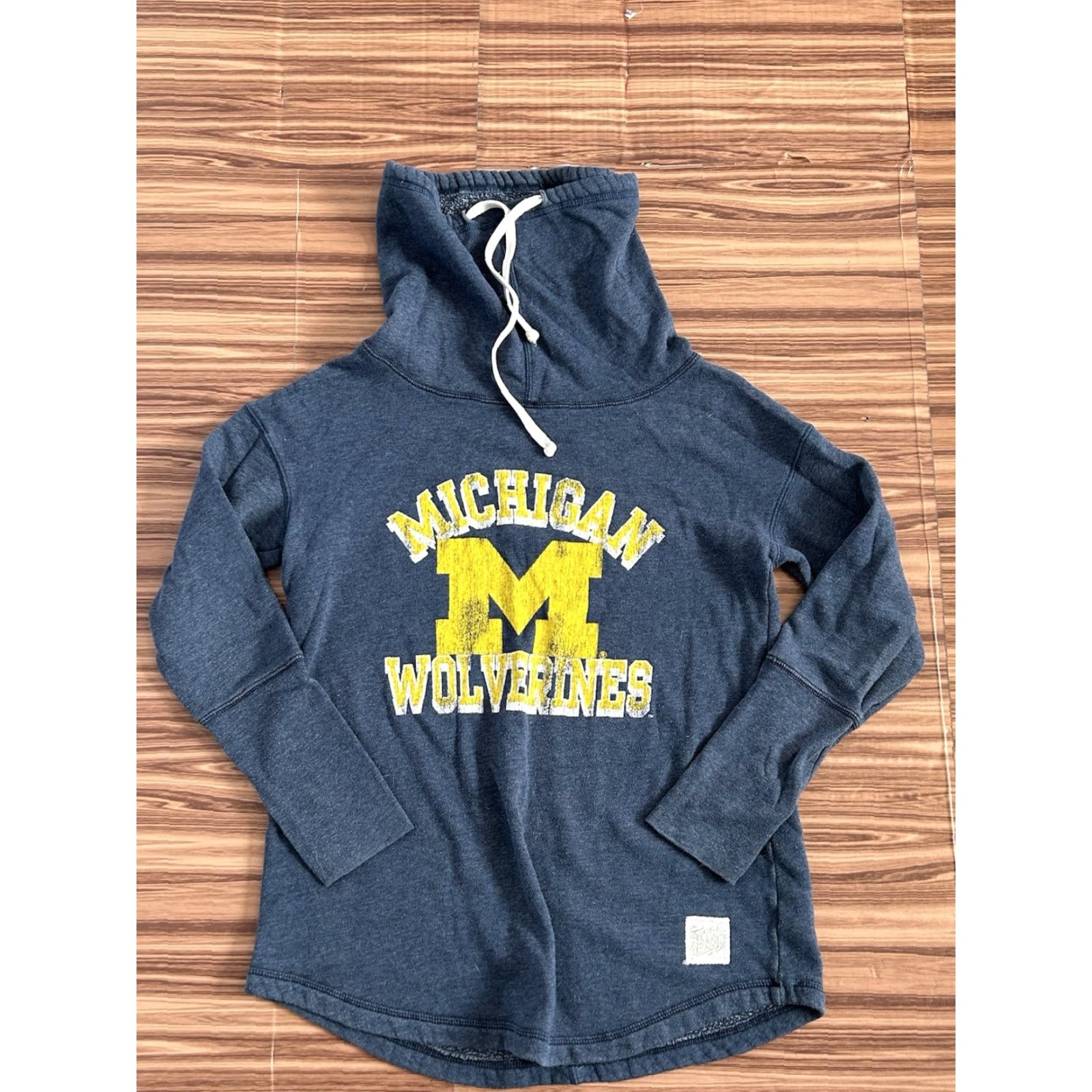Vintage Womens Michigan Wolverines High Neck Sweatshirt Blue Medium Pullover Regular Activewear Womens Size M / US 6-8 / IT 42-44 - 2 Thumbnail