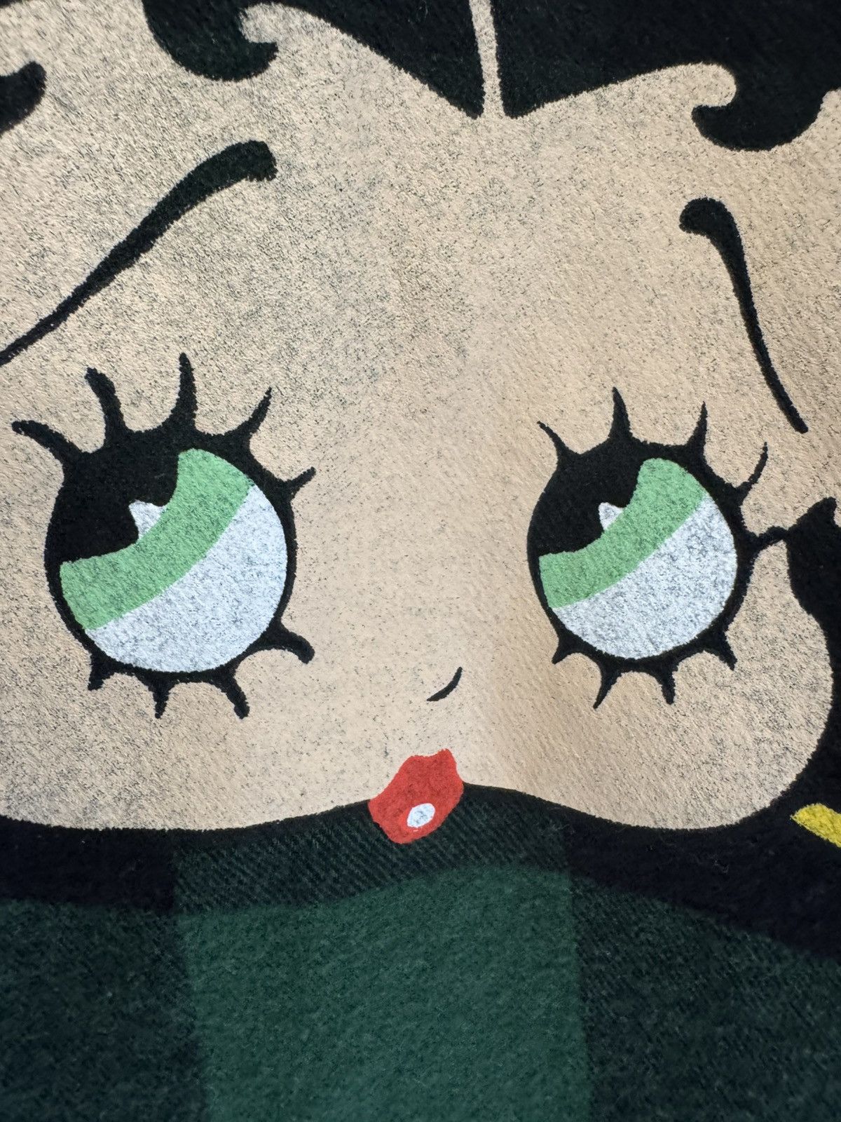 Other Betty Boop women’s L button up hunter green flannel checker Size L / US 10 / IT 46 - 6 Thumbnail