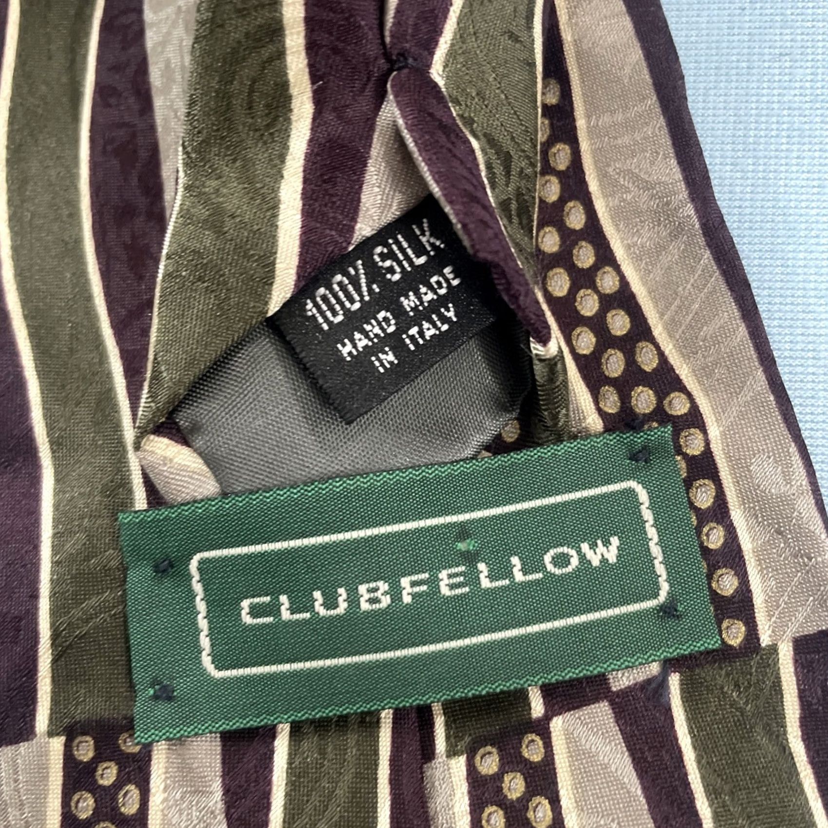 Vintage VINTAGE Clubfellow Italy Silk Necktie MCM Wavey Stripe Earth Psychedelic Geometric 4x60 Neck Tie Men Size ONE SIZE - 7 Thumbnail