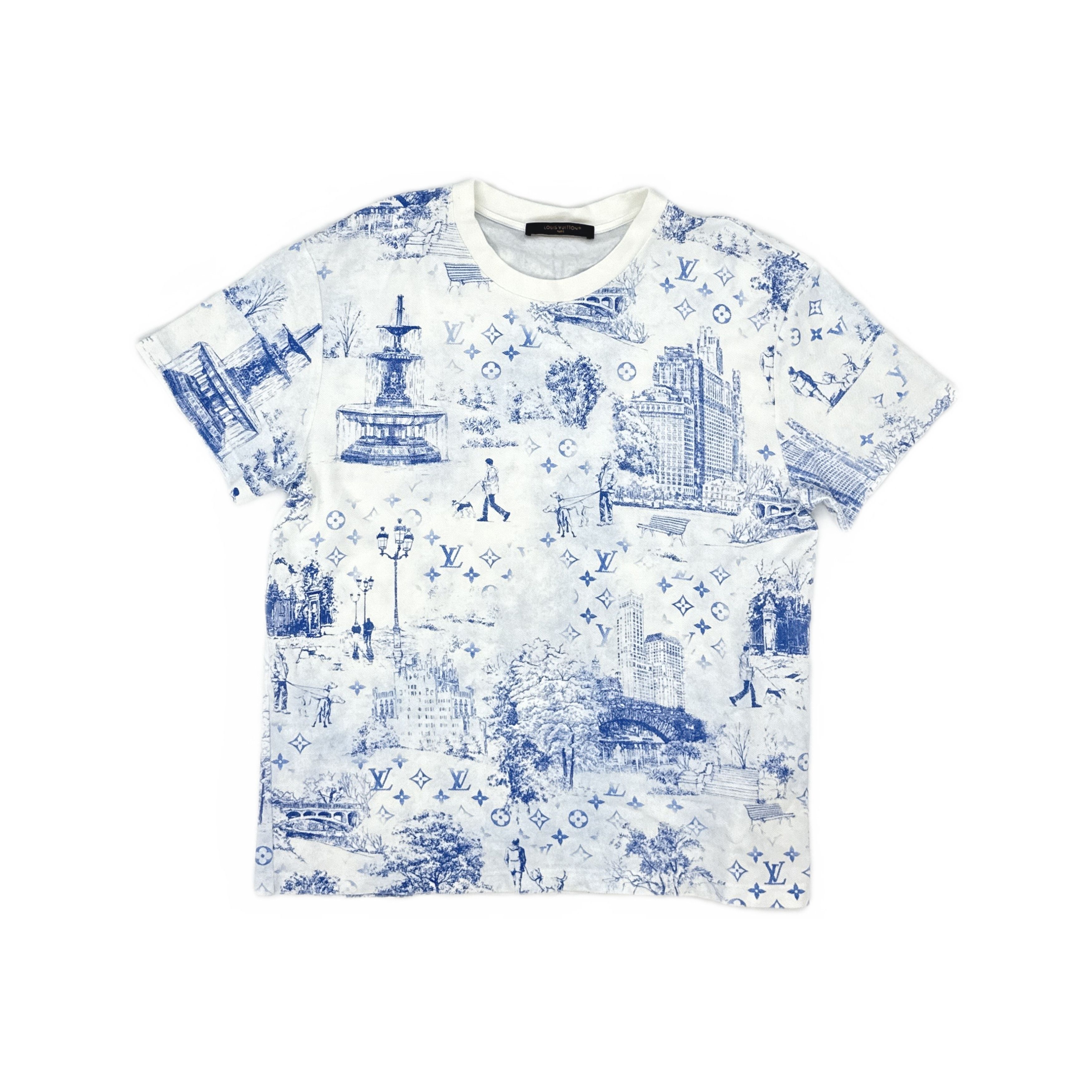 Louis Vuitton Louis Vuitton Blue Landscape Print T-Shirt L Size US L / EU 52-54 / 3 - 1 Thumbnail