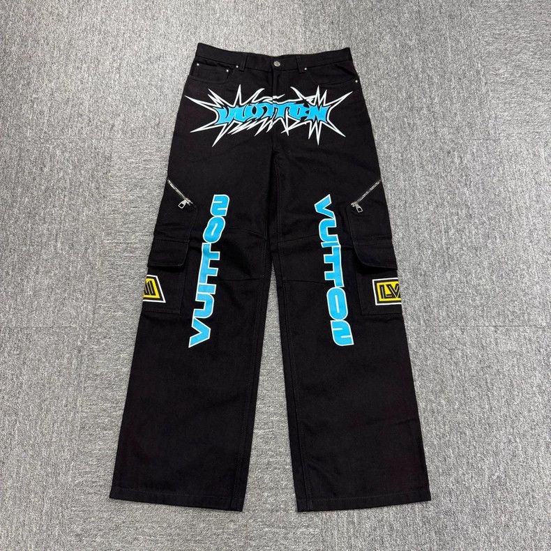 Louis Vuitton Louis Vuitton Graffiti print cargo jeans Size US 31 - 1 Thumbnail