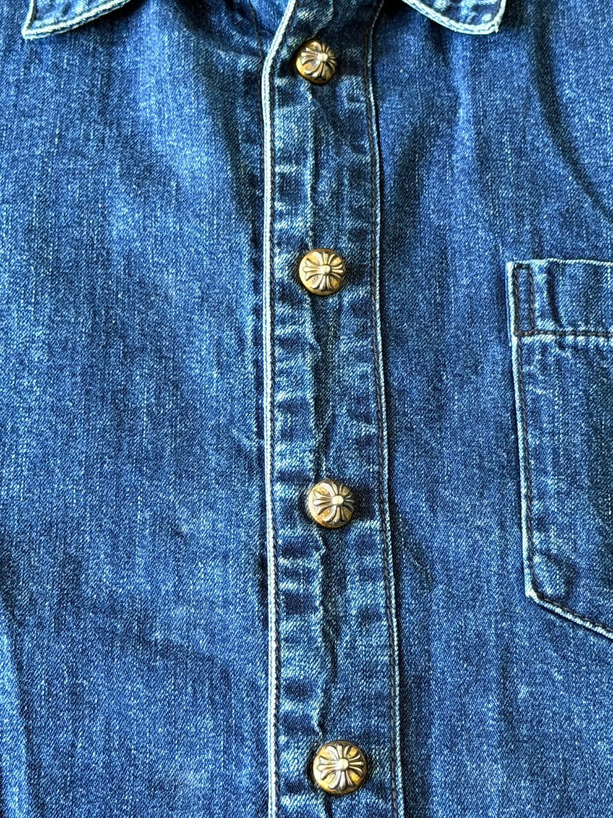 Chrome Hearts Chrome Hearts Cross-Skin Blue Denim Shirt Size US M / EU 48-50 / 2 - 4 Thumbnail