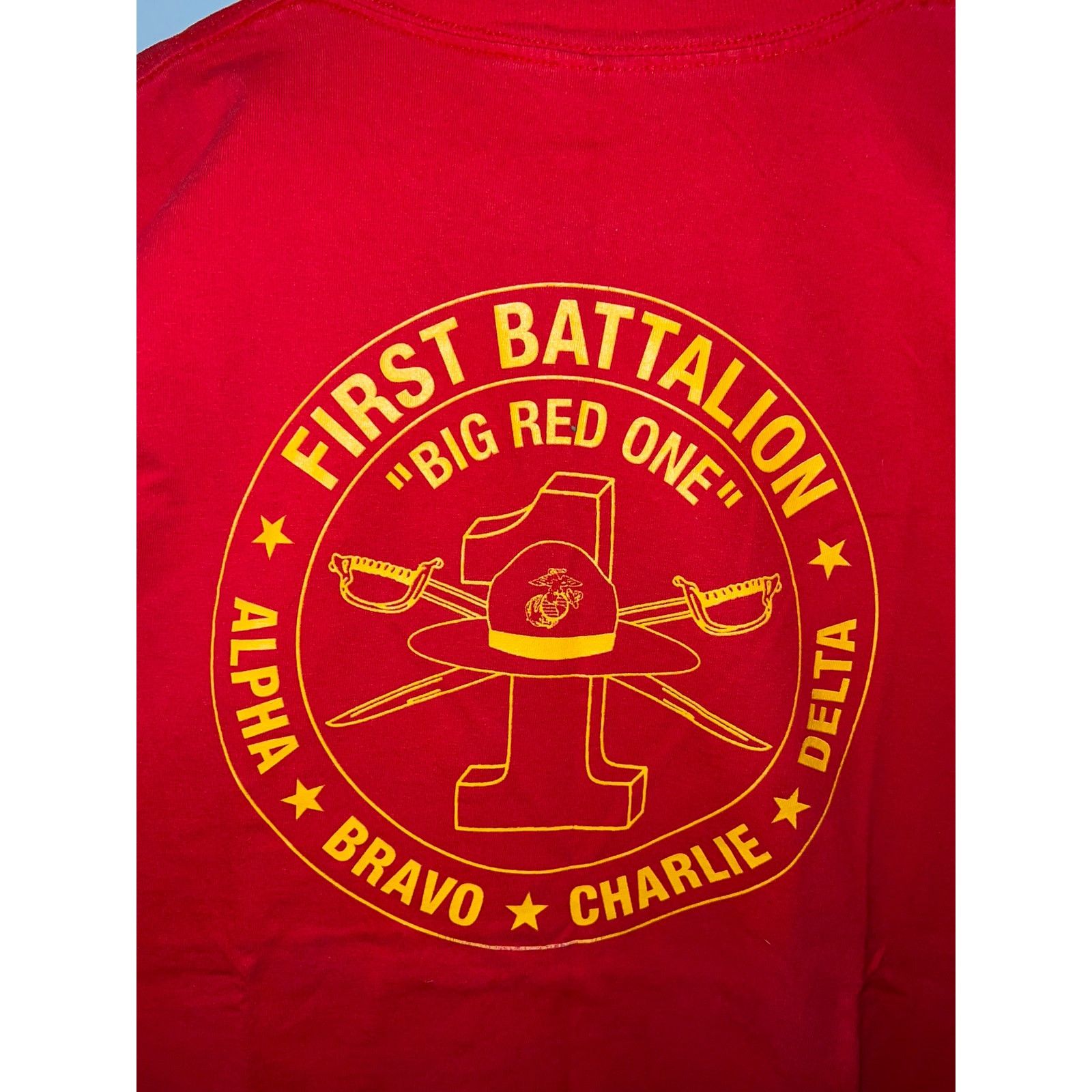 Gildan Vintage First Battalion Shirt Big Red One Bravo Tee VTG XL Size US XL / EU 56 / 4 - 6 Thumbnail