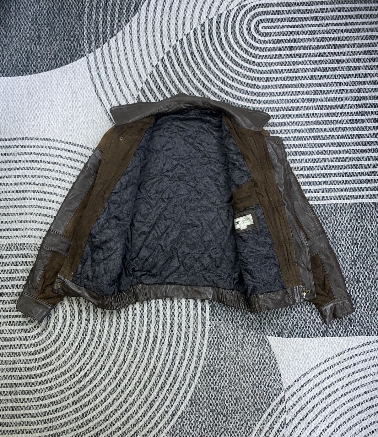 Japanese Brand Vintage Iwai Lambskin Zipper Leather Bomber Jacket Size US XL / EU 56 / 4 - 6 Thumbnail