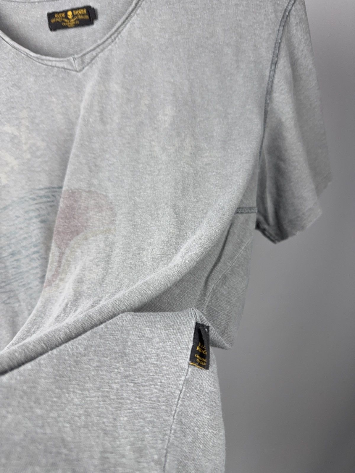 Harley Davidson Rude Riders Vintage Washed Biker Moto 00s V-Neck Tee Grey M Size US M / EU 48-50 / 2 - 3 Thumbnail