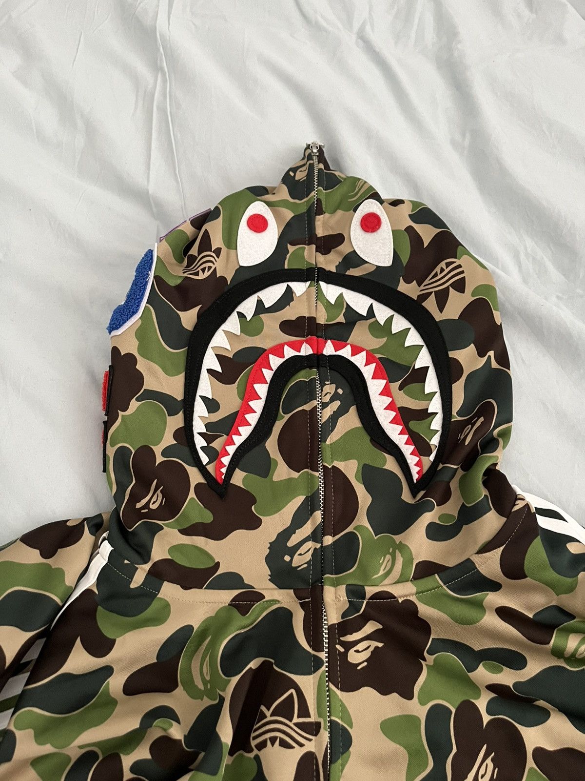 Adidas × Bape Camo Shark Full Zip Hoodie Size US XL / EU 56 / 4 - 3 Thumbnail