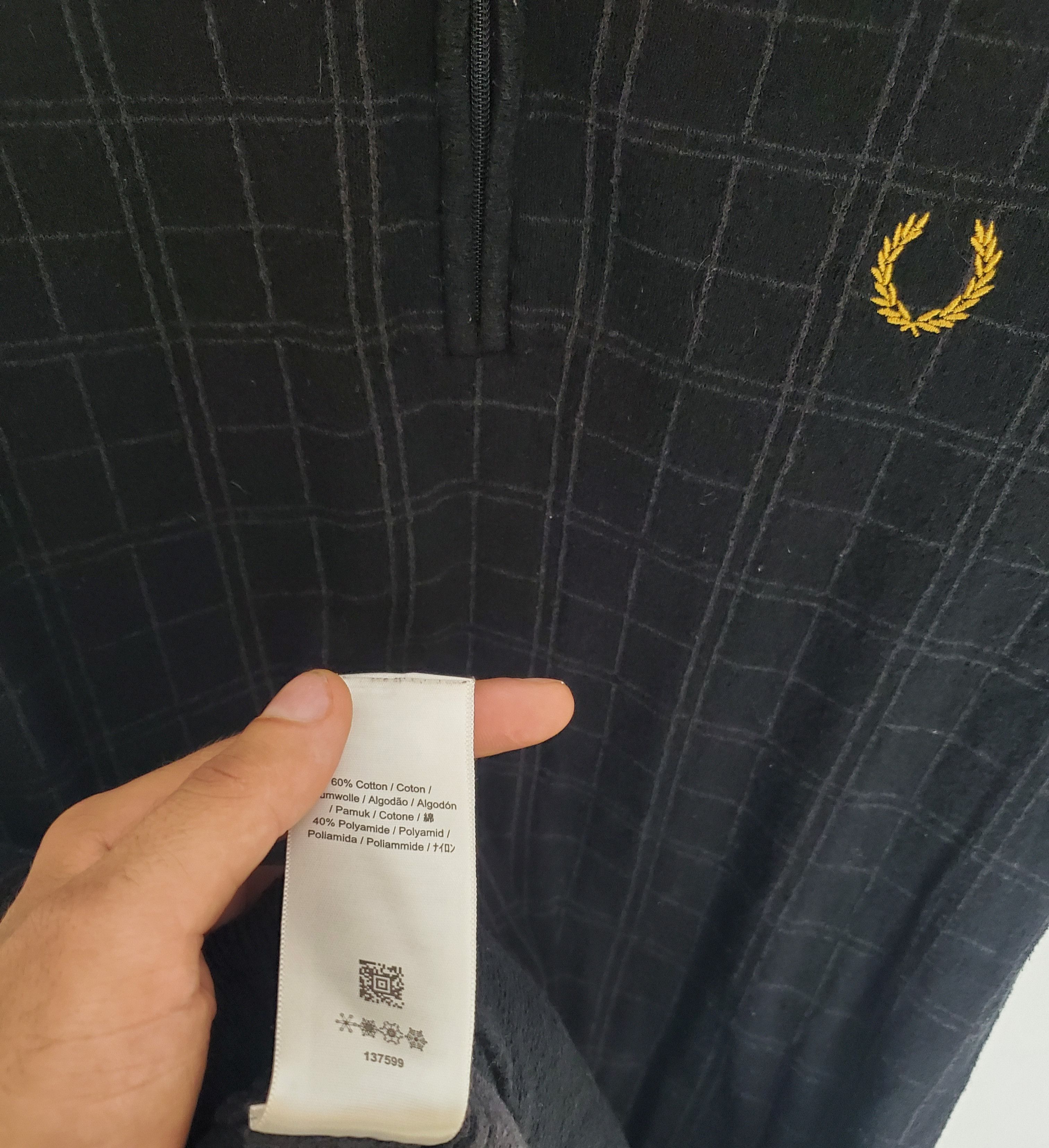 Fred Perry Fred Perry x Miles Kane Black 1/4 Quarter Zip Polo Shirt S Size US S / EU 44-46 / 1 - 4 Thumbnail
