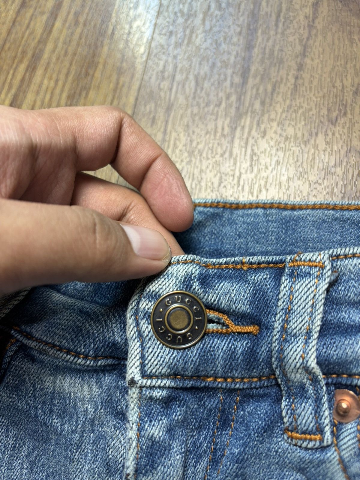 Gucci Gucci Blue Denim Horsebit Back Pocket Jeans Size 27" / US 4 / IT 40 - 7 Thumbnail