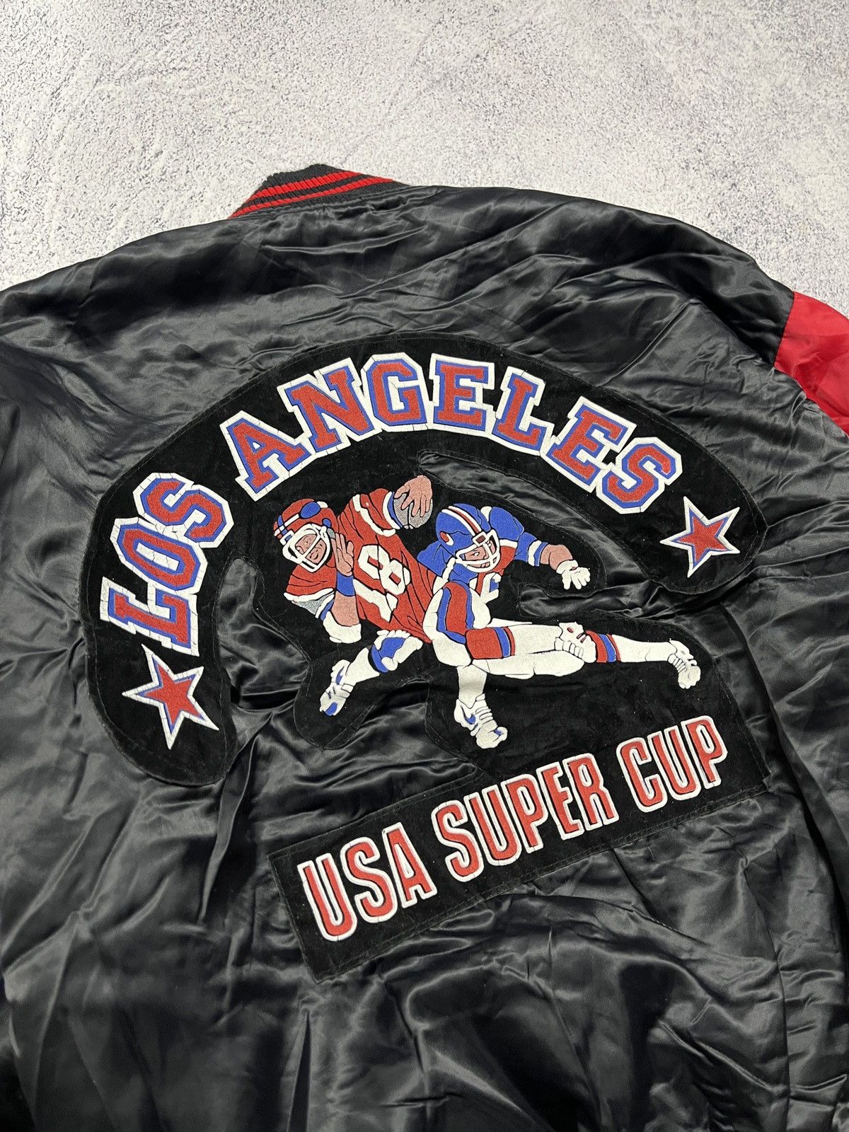 Vintage Vintage Retro Varsity Bomber Jacket USA Los Angeles Cup Rare Size US XL / EU 56 / 4 - 13 Thumbnail