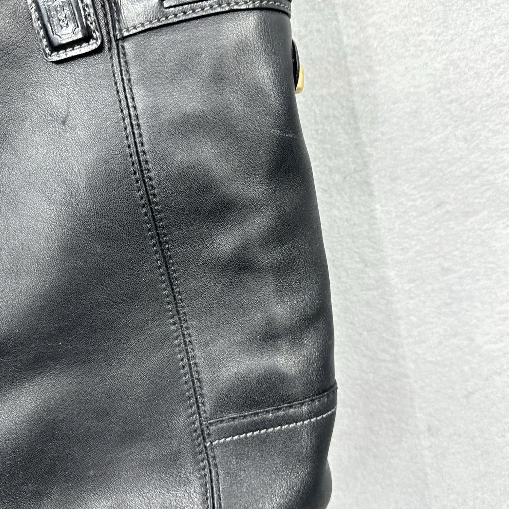 Coach VINTAGE Coach Gallery Tote Bag Women Black Leather 90s Designer Purse E0773-11230 Size ONE SIZE - 7 Thumbnail