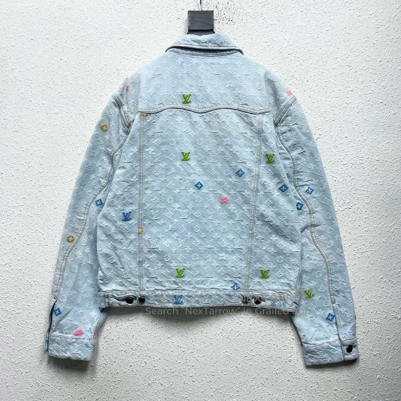 Louis Vuitton Louis Vuitton Tyler full-print denim jacket Size US M / EU 48-50 / 2 - 2 Thumbnail