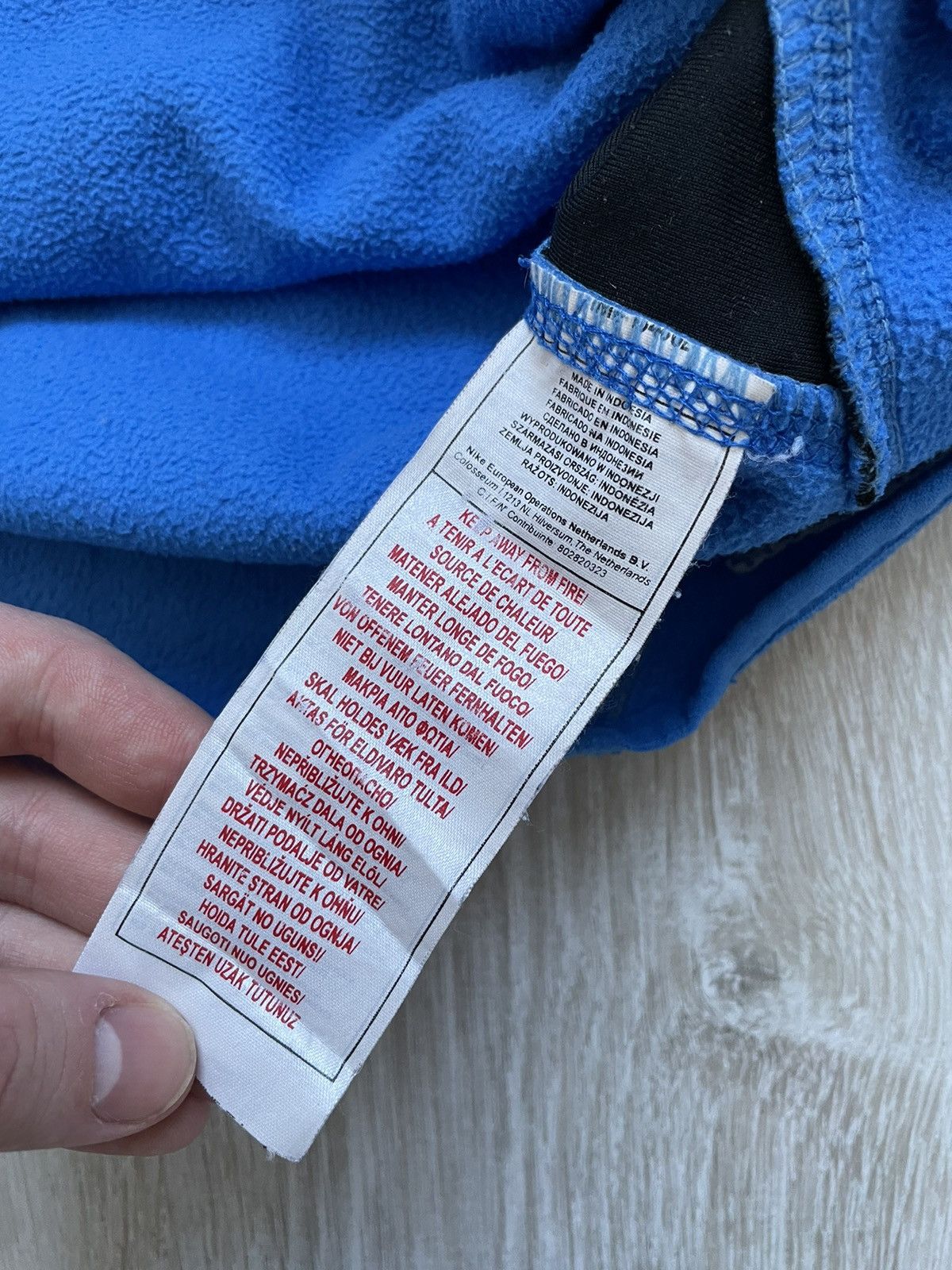 Nike × Vintage Nike Vintage Fleece Therma Fit Blue Drill Swoosh Size US M / EU 48-50 / 2 - 7 Thumbnail
