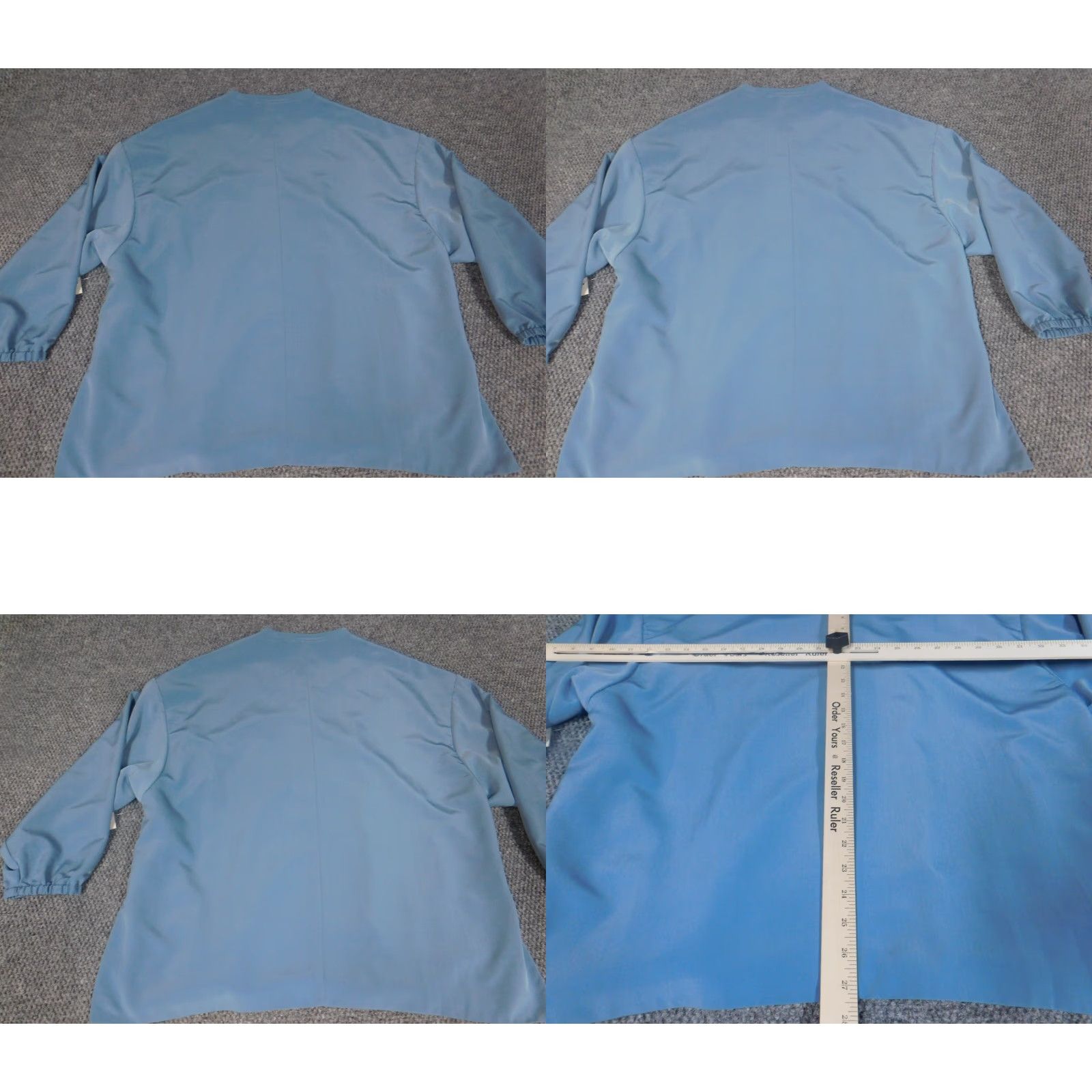 Vintage H by Halston Womens Jacket Medium Blue Zip Jacket Regular Womens Winter Full Zip Casual Size M / US 6-8 / IT 42-44 - 8 Thumbnail