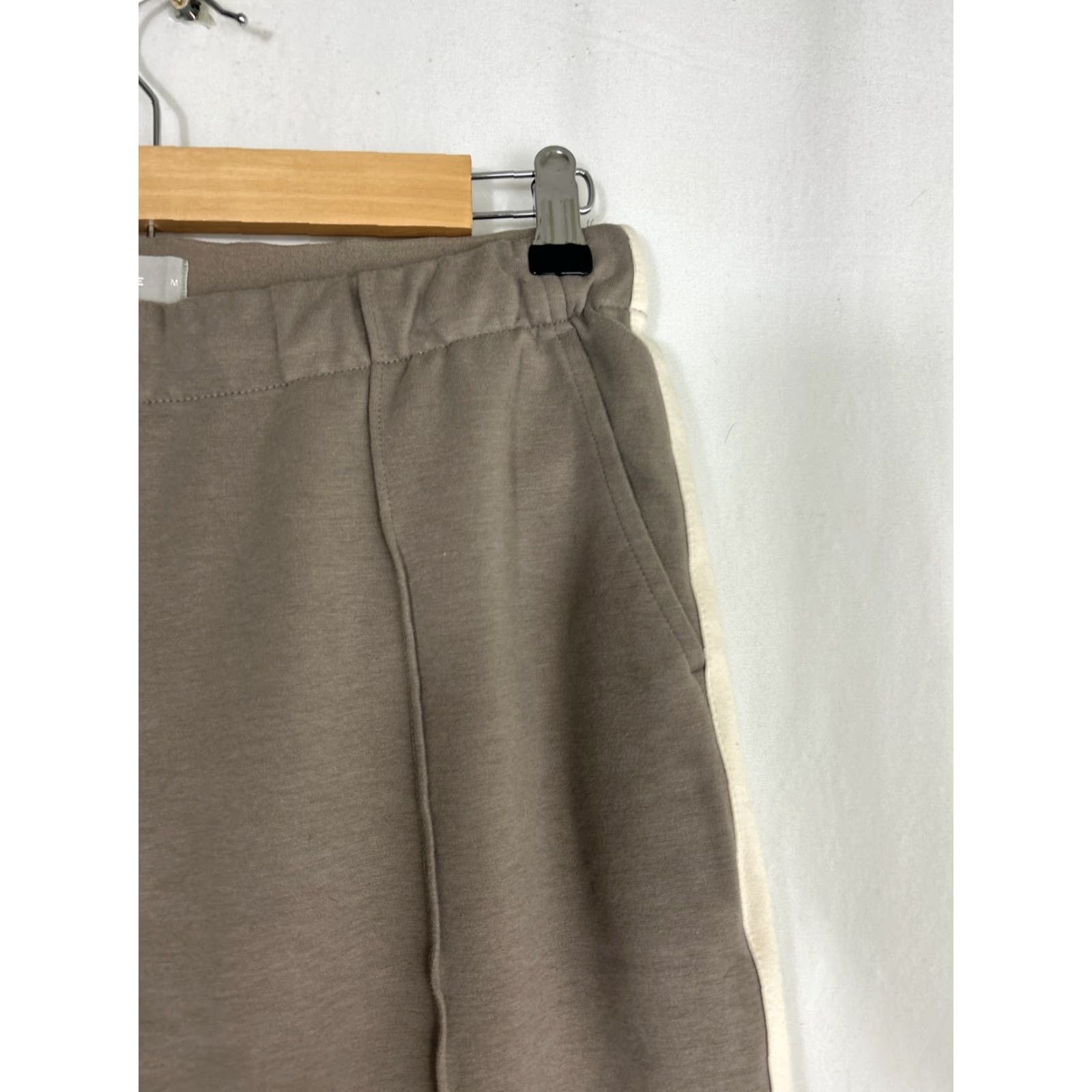 Everlane Everlane Sweatpants Women Medium Gray White Two Tone Drawstring Stitch Activewear Pants Size 32" / US 10 / IT 46 - 5 Thumbnail