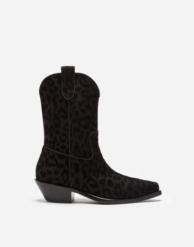 Dolce & Gabbana o1y0825 Cowboy Ankle Boots in Black Size US 5 / IT 35 - 1 Thumbnail