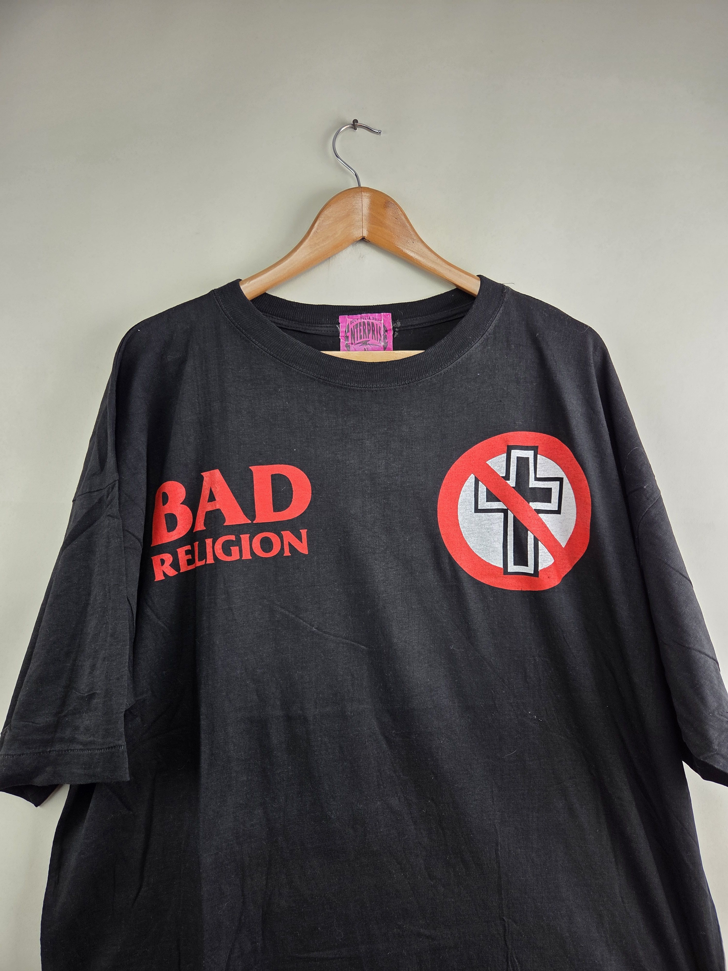 Band Tees × Vintage 90s Bad Religion Euro Punk vintage shirt XL 25.5" 29" Size US XL / EU 56 / 4 - 2 Thumbnail