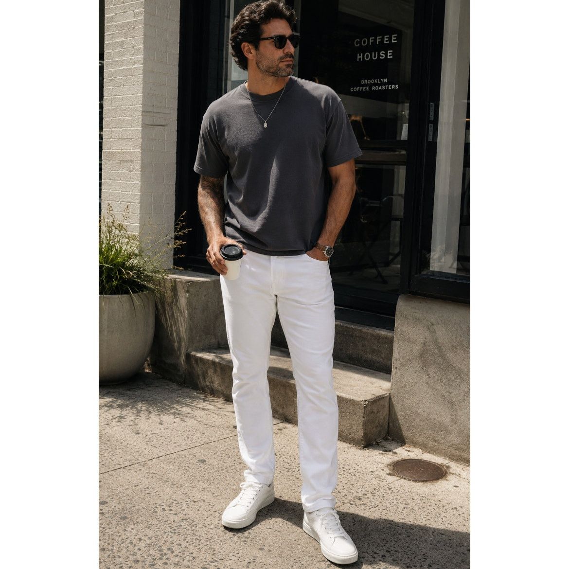 Gap Gap Slim White Jeans 36x34 Men's Denim Pants Classic Size US 36 / EU 52 - 1 Thumbnail
