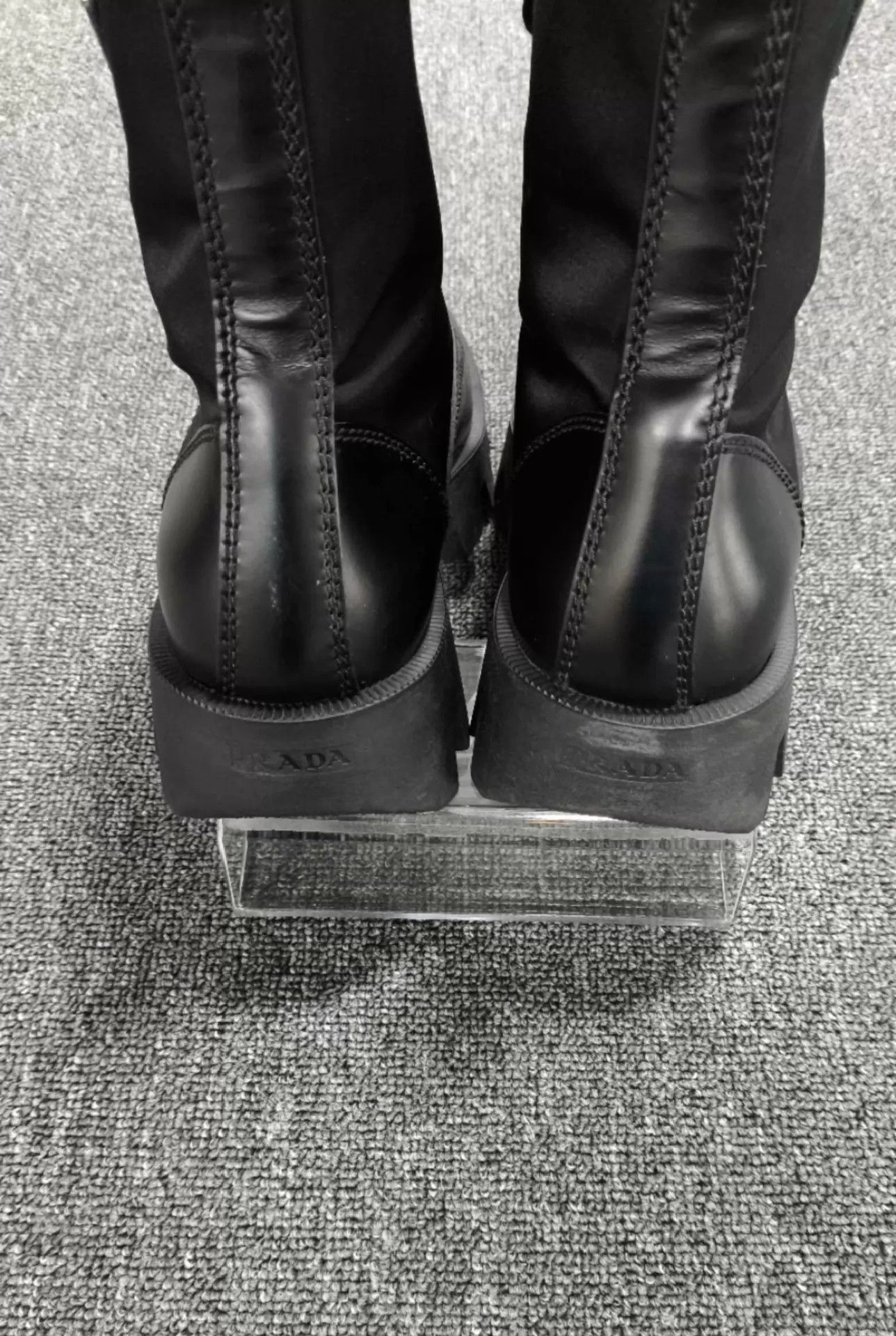 Prada PRADA black triangle logo martin boots 42.5 Size US 9.5 / EU 42-43 - 4 Thumbnail
