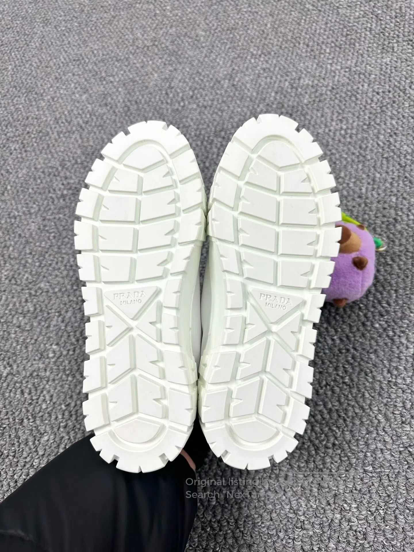 Prada Prada White Triangle Logo Biscuit Shoes| Size US 5 / IT 35 - 5 Thumbnail
