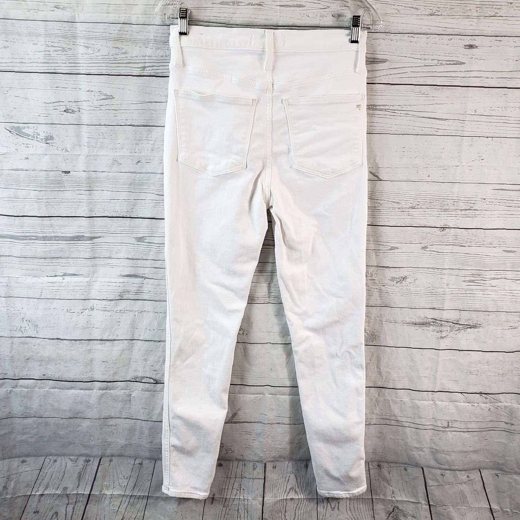 Madewell Madewell Jeans Womens 10" High Rise Skinny 28 White Size 28" / US 6 / IT 42 - 3 Thumbnail